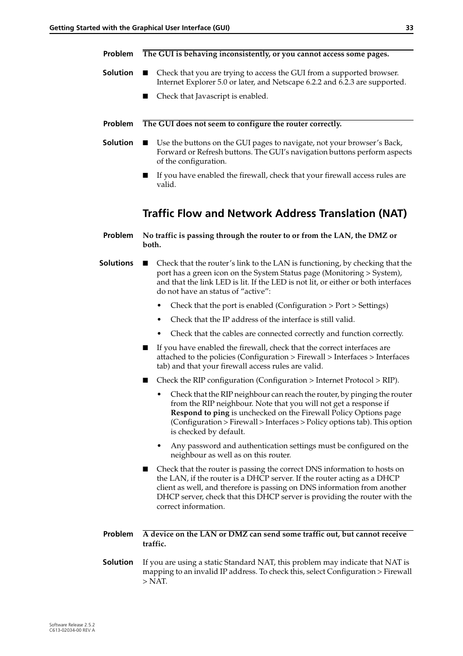 Traffic flow and network address translation (nat) | Allied Telesis AR400 Series Router User Manual | Page 33 / 119