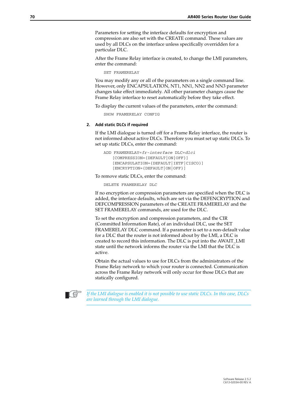 Allied Telesis AR400 Series Router User Manual | Page 70 / 119