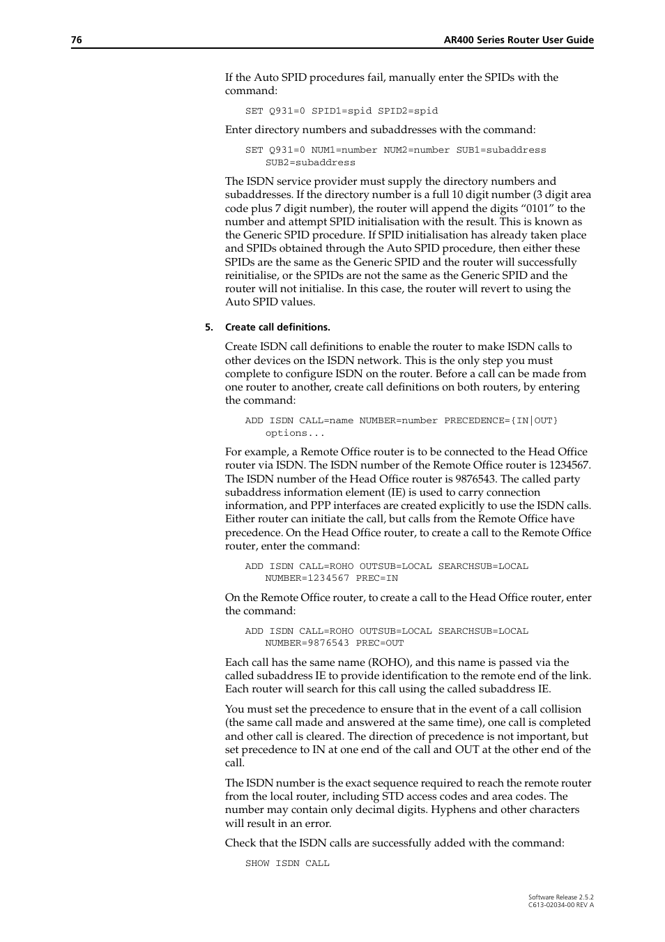 Allied Telesis AR400 Series Router User Manual | Page 76 / 119