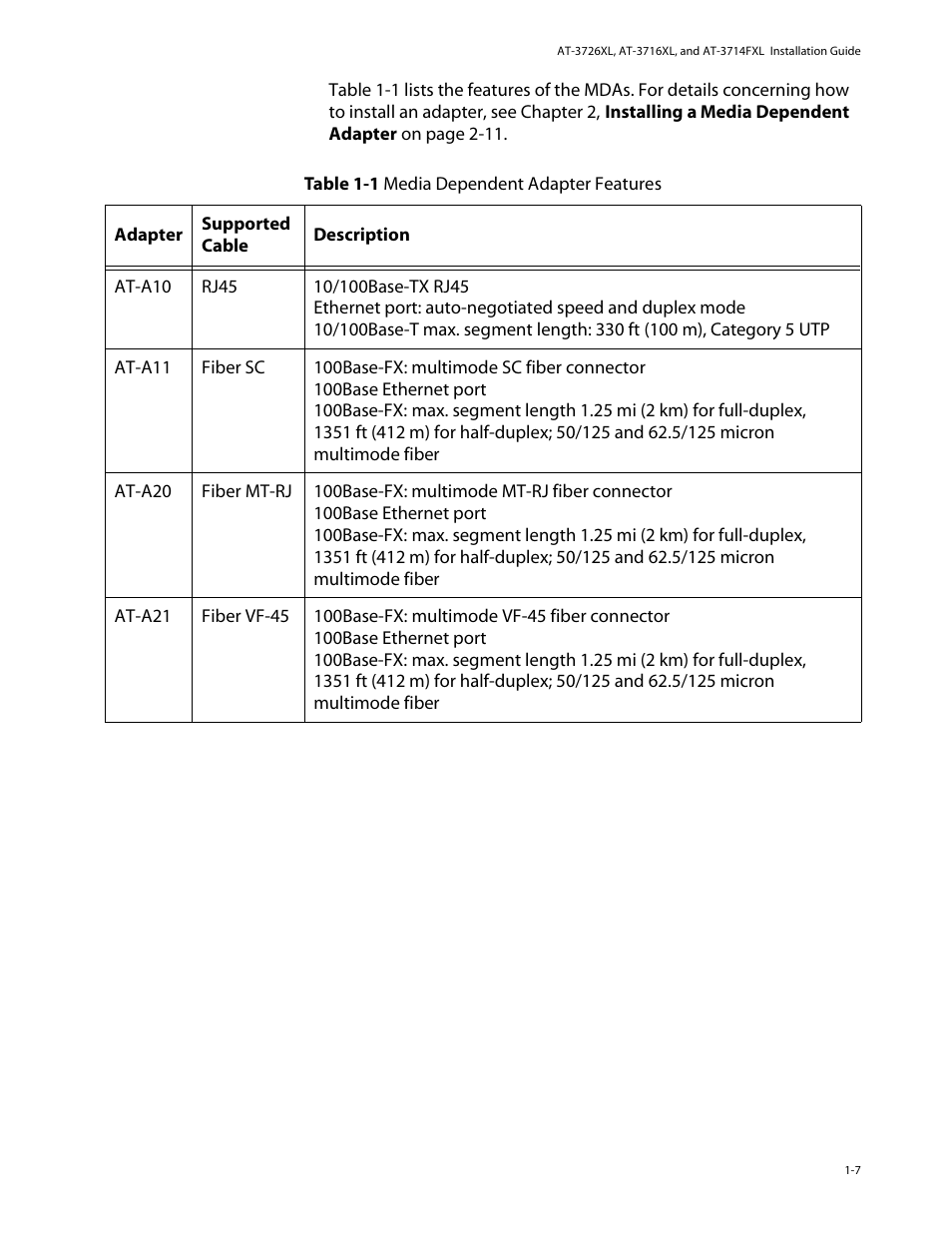Allied Telesis AT-3714FXL User Manual | Page 17 / 56