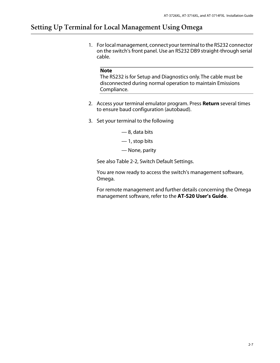 Allied Telesis AT-3714FXL User Manual | Page 25 / 56