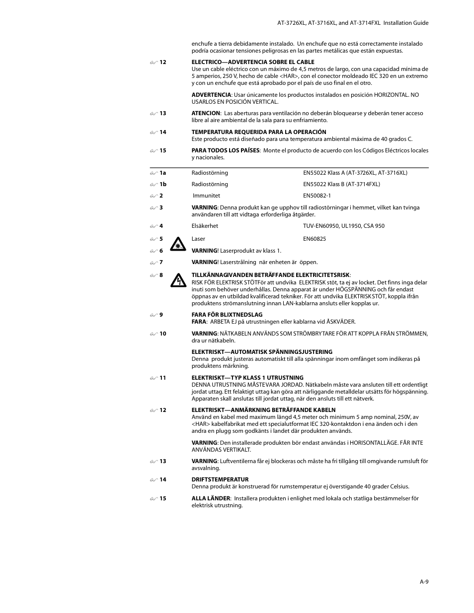 Allied Telesis AT-3714FXL User Manual | Page 51 / 56