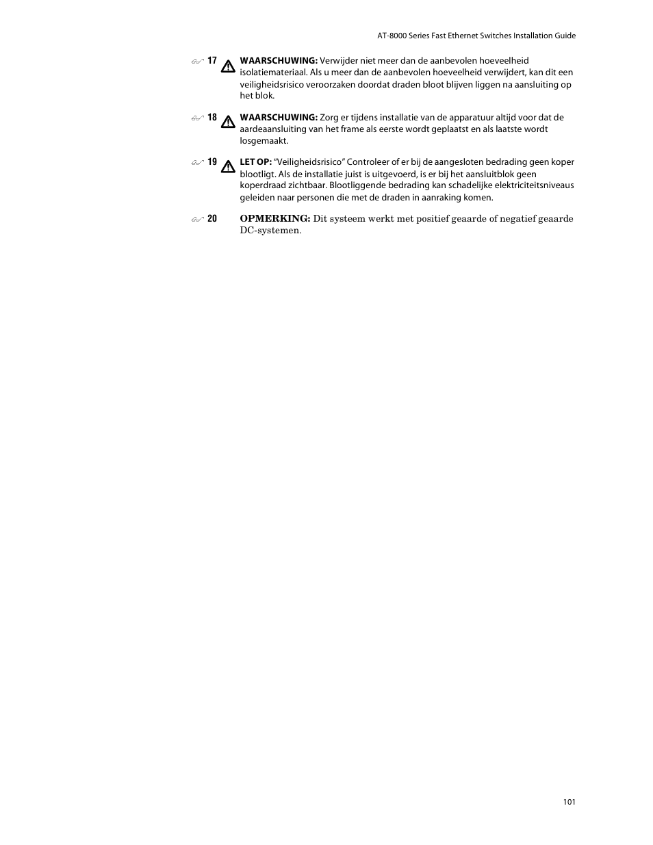 Allied Telesis AT-8088/xx (MT and SC) User Manual | Page 101 / 115