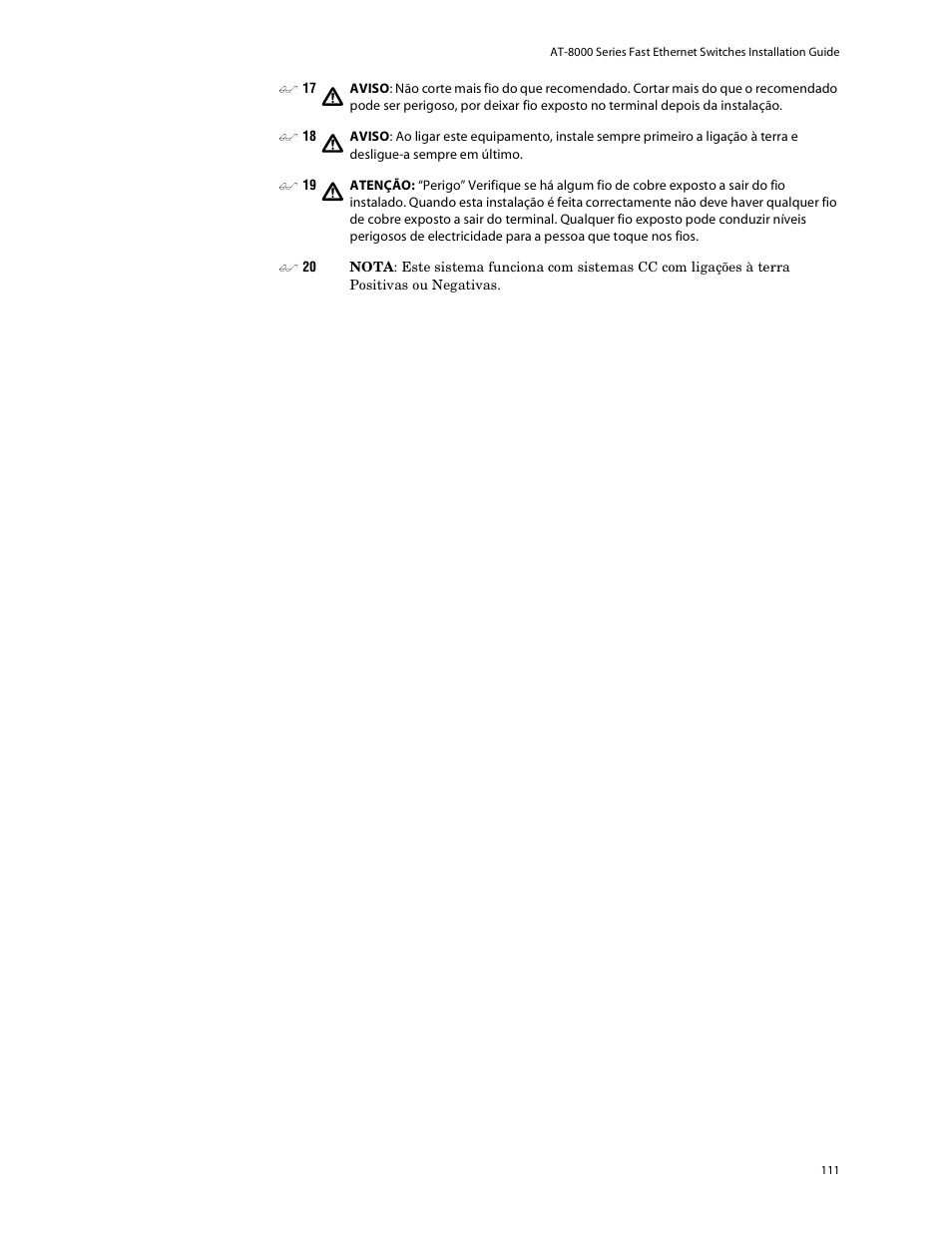 Allied Telesis AT-8088/xx (MT and SC) User Manual | Page 111 / 115