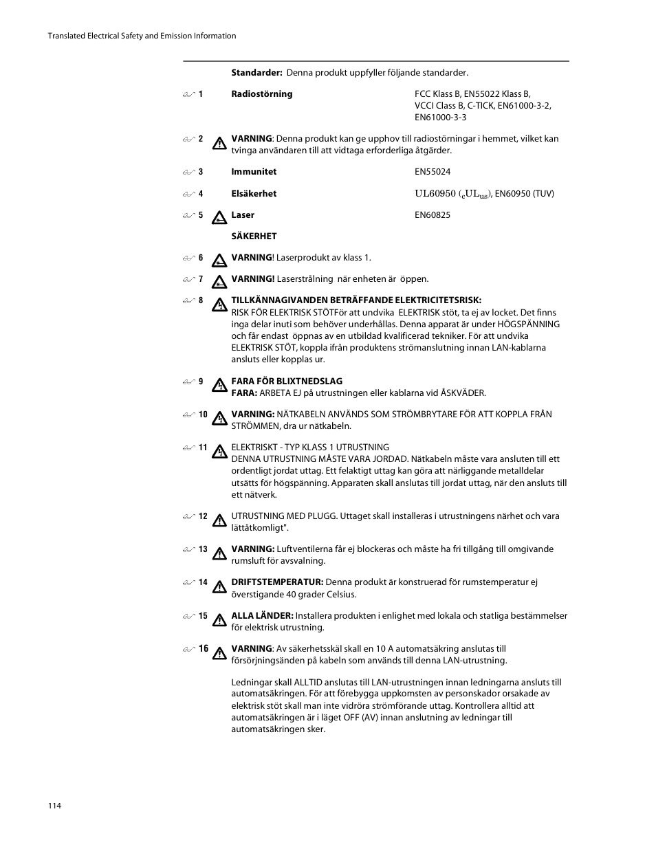 Allied Telesis AT-8088/xx (MT and SC) User Manual | Page 114 / 115