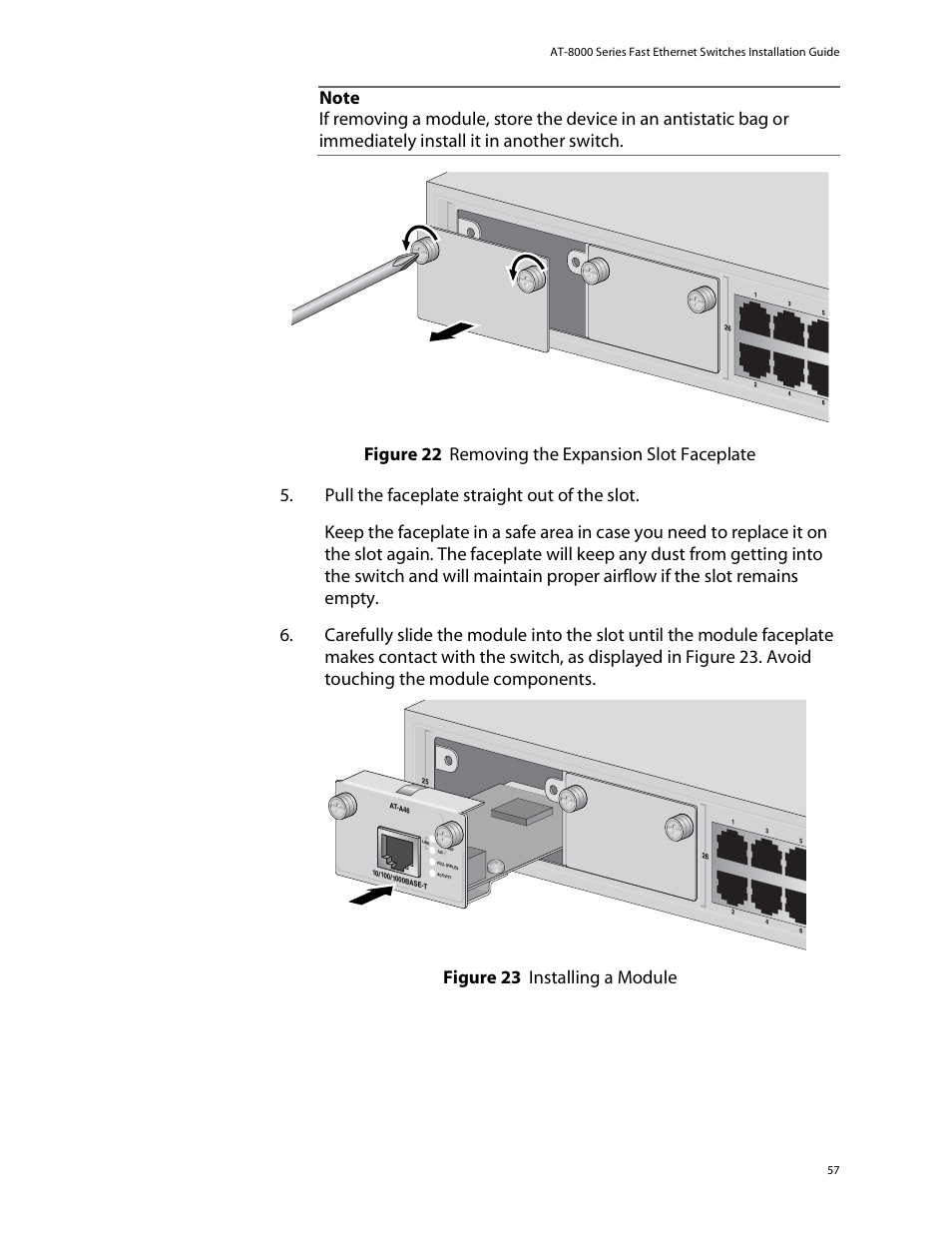 Allied Telesis AT-8088/xx (MT and SC) User Manual | Page 57 / 115