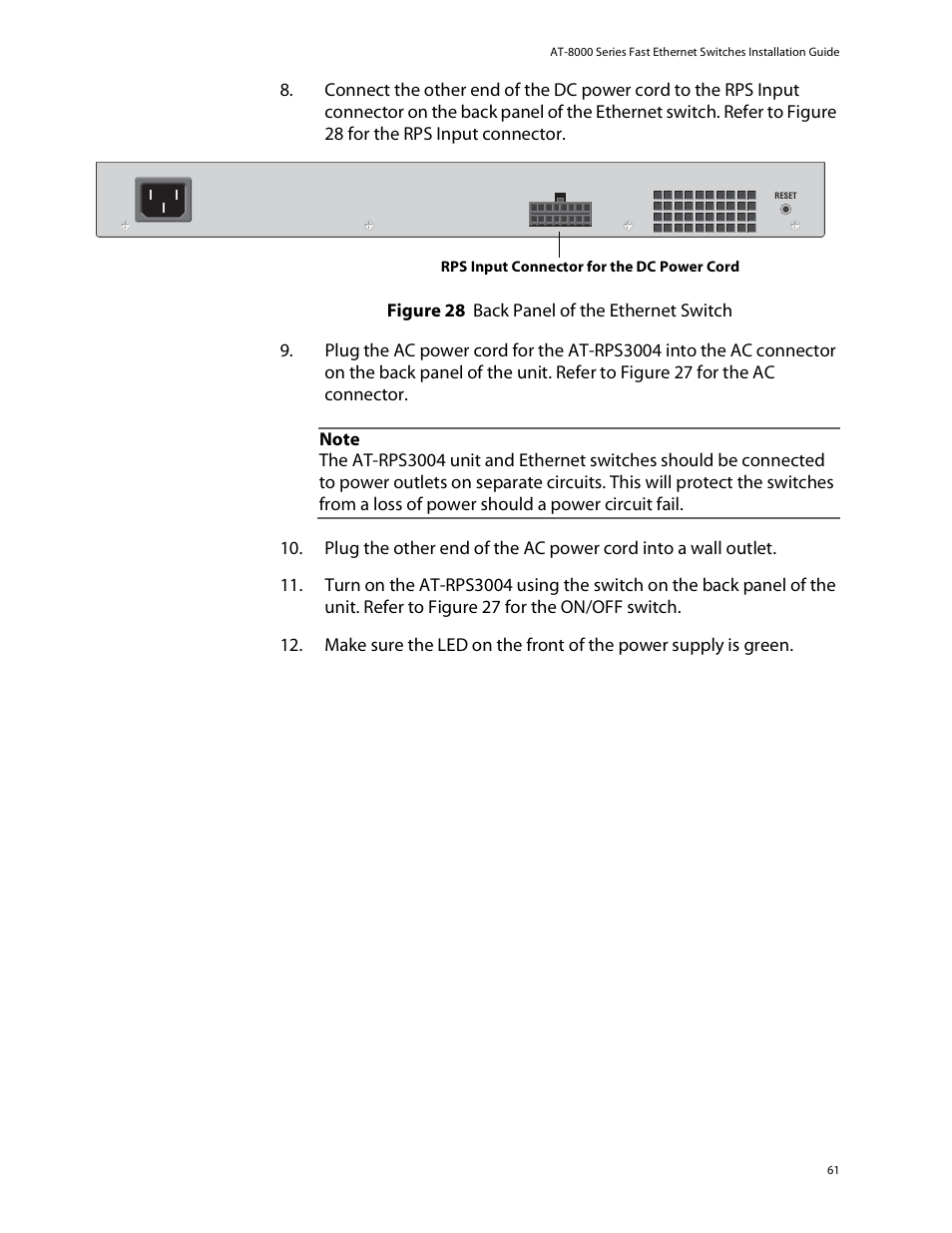 Allied Telesis AT-8088/xx (MT and SC) User Manual | Page 61 / 115