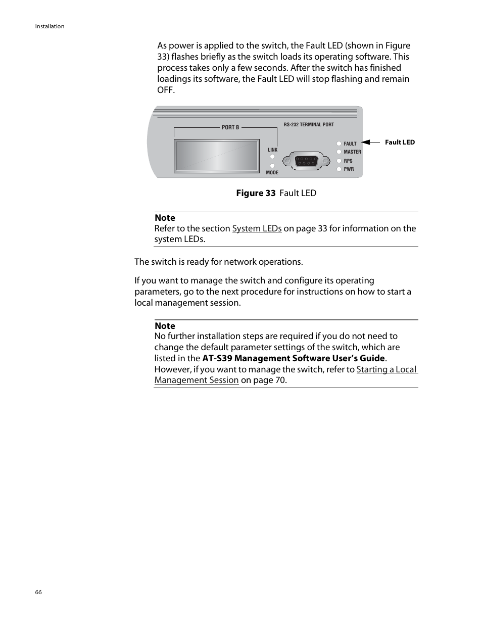 Allied Telesis AT-8088/xx (MT and SC) User Manual | Page 66 / 115