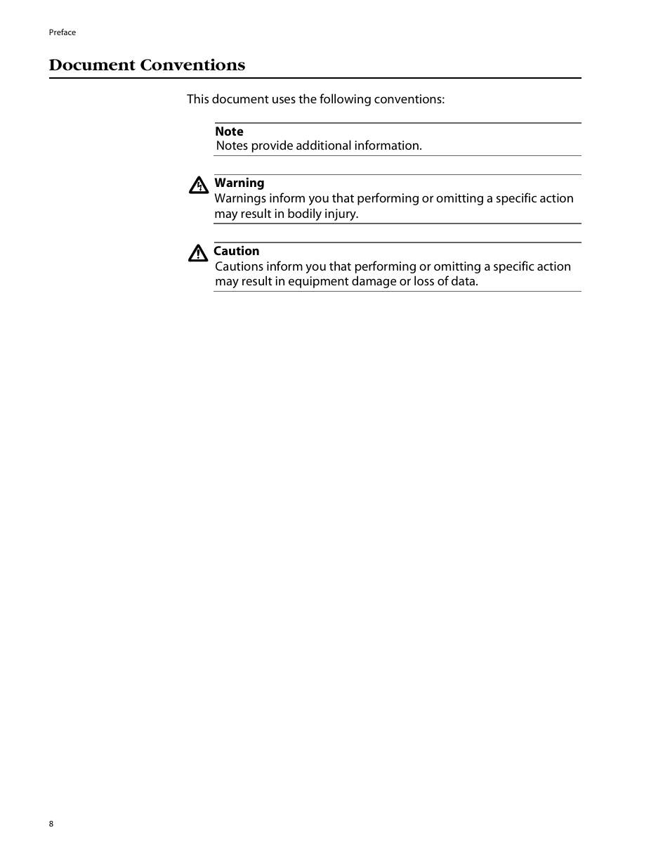 Document conventions | Allied Telesis AT-8088/xx (MT and SC) User Manual | Page 8 / 115