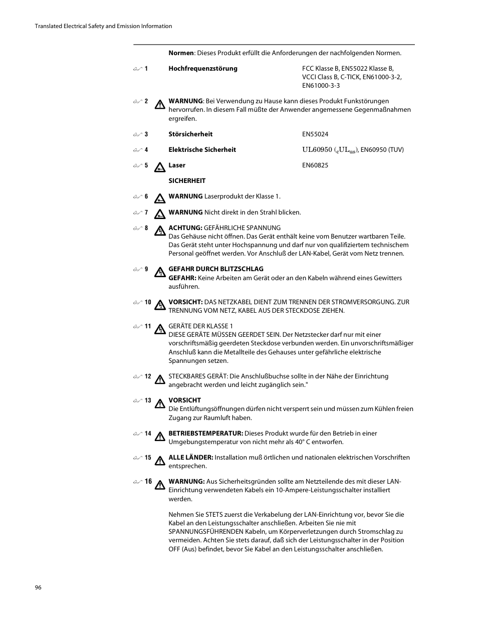 Allied Telesis AT-8088/xx (MT and SC) User Manual | Page 96 / 115
