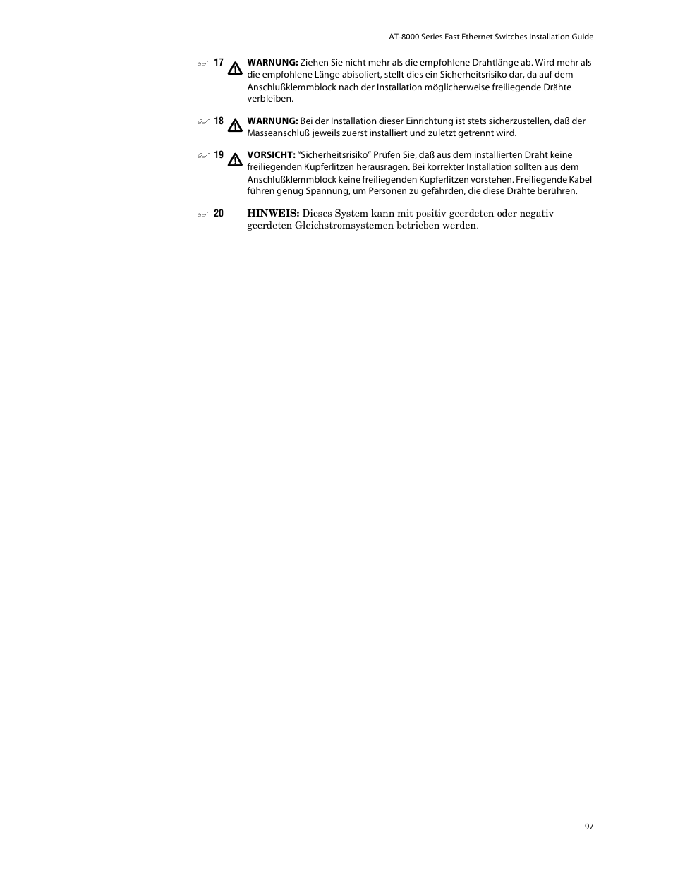 Allied Telesis AT-8088/xx (MT and SC) User Manual | Page 97 / 115