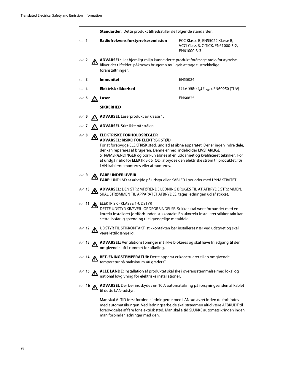 Allied Telesis AT-8088/xx (MT and SC) User Manual | Page 98 / 115