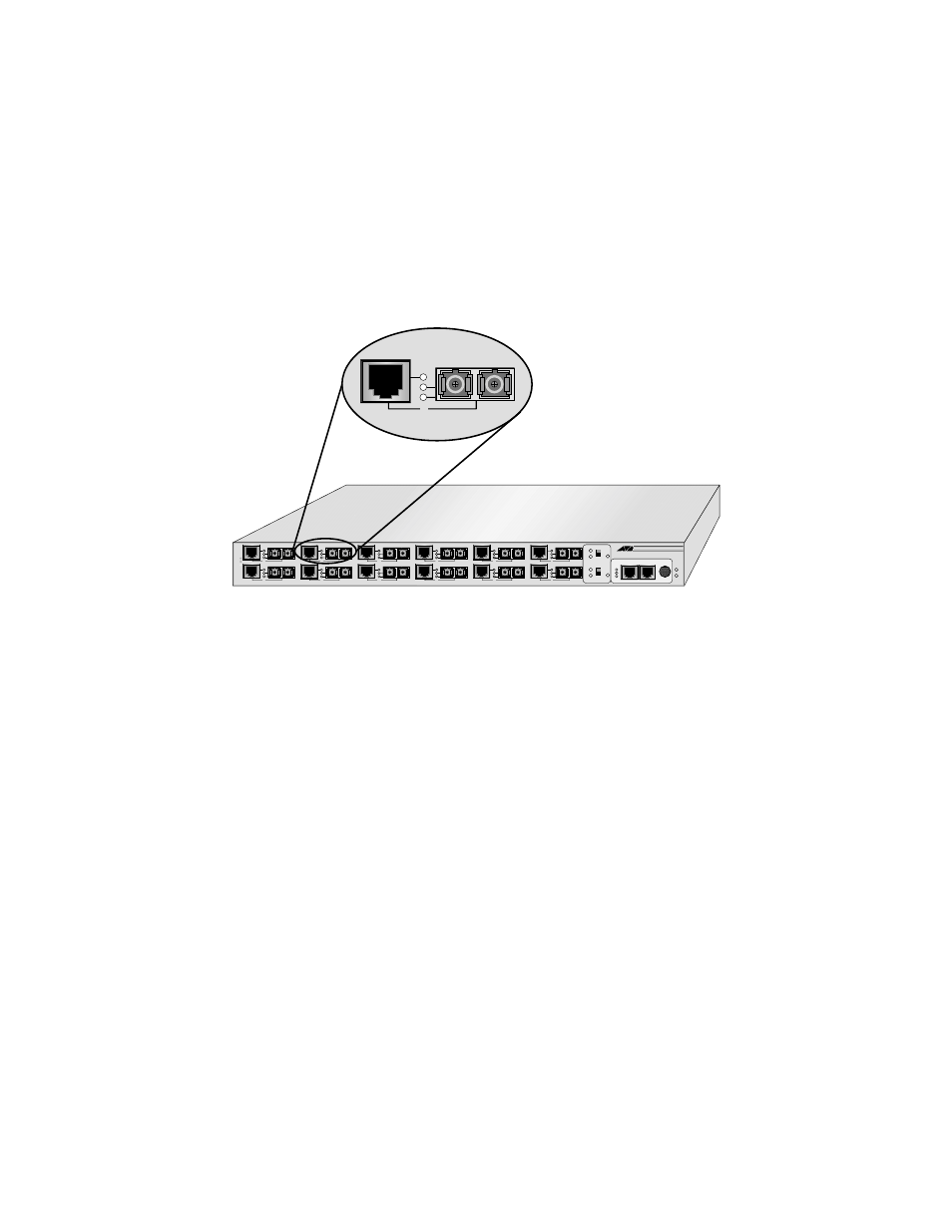 Twisted pair and fiber optic ports | Allied Telesis AT-MCF12VF, SM User Manual | Page 14 / 50