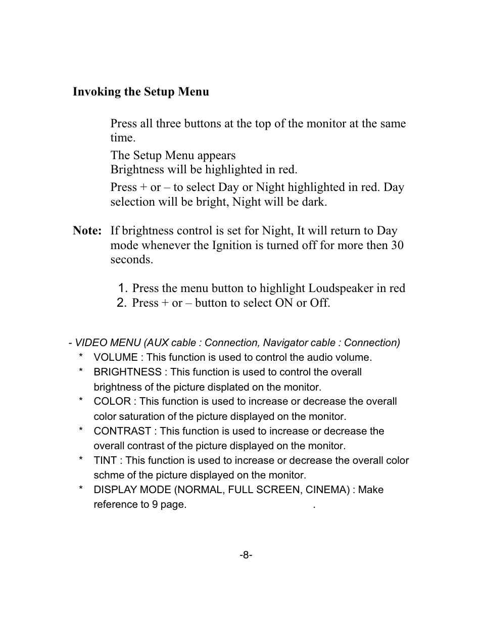 Audiovox LCM5N User Manual | Page 8 / 11