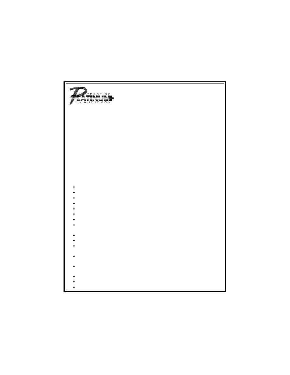 Audiovox Platinum APS-875 User Manual | 16 pages