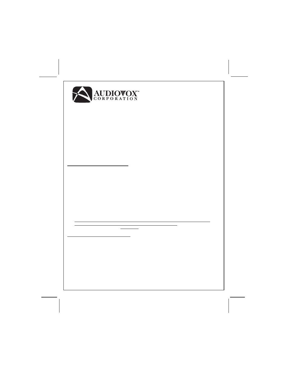 Audiovox AS9233ST User Manual | 8 pages