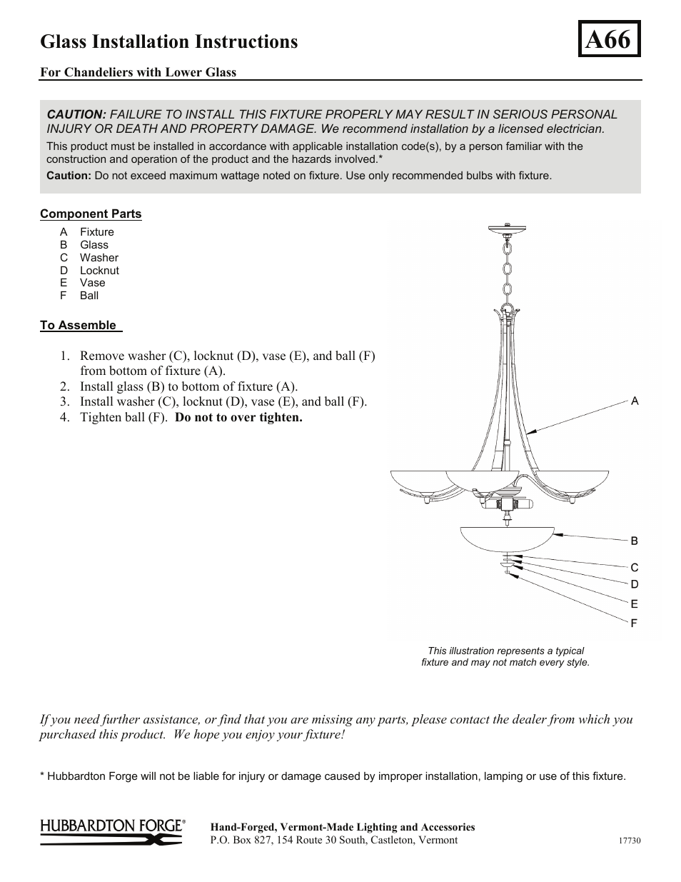 Hubbardton Forge 101263 User Manual | 1 page