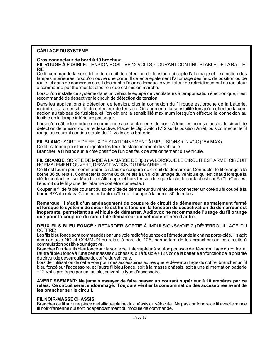 Audiovox APS 600 User Manual | Page 12 / 27