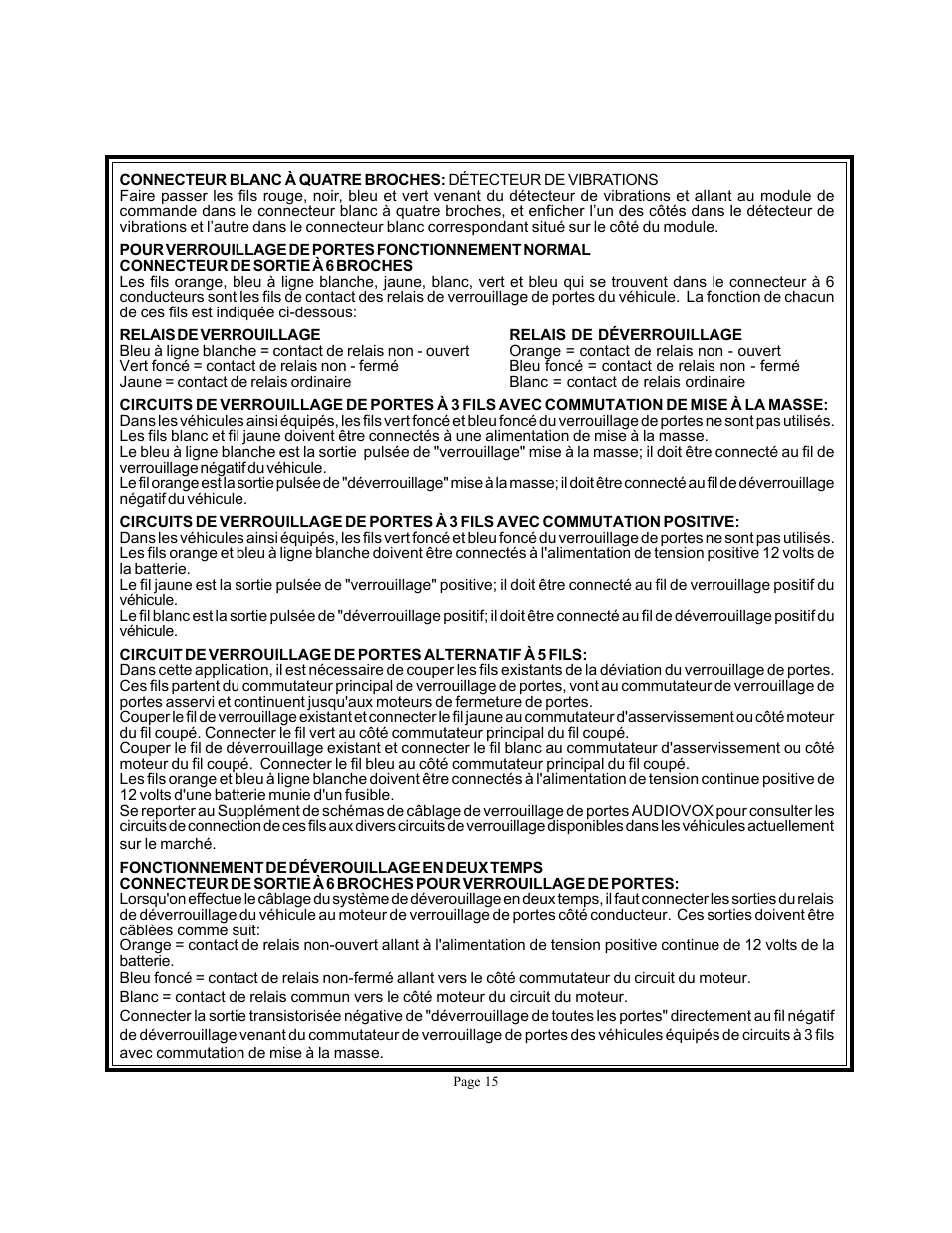 Audiovox APS 600 User Manual | Page 15 / 27