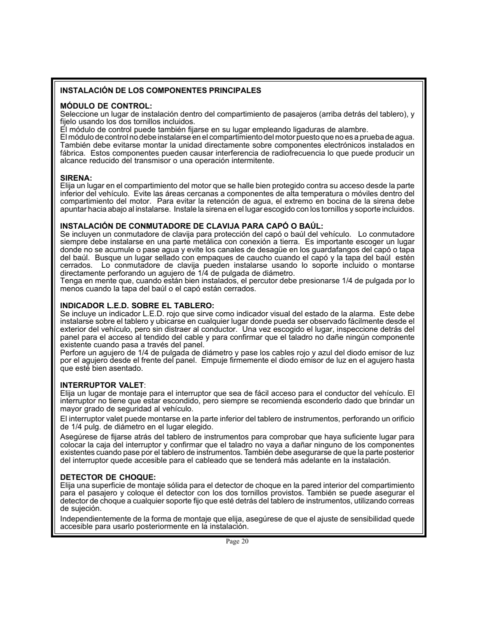 Audiovox APS 600 User Manual | Page 20 / 27