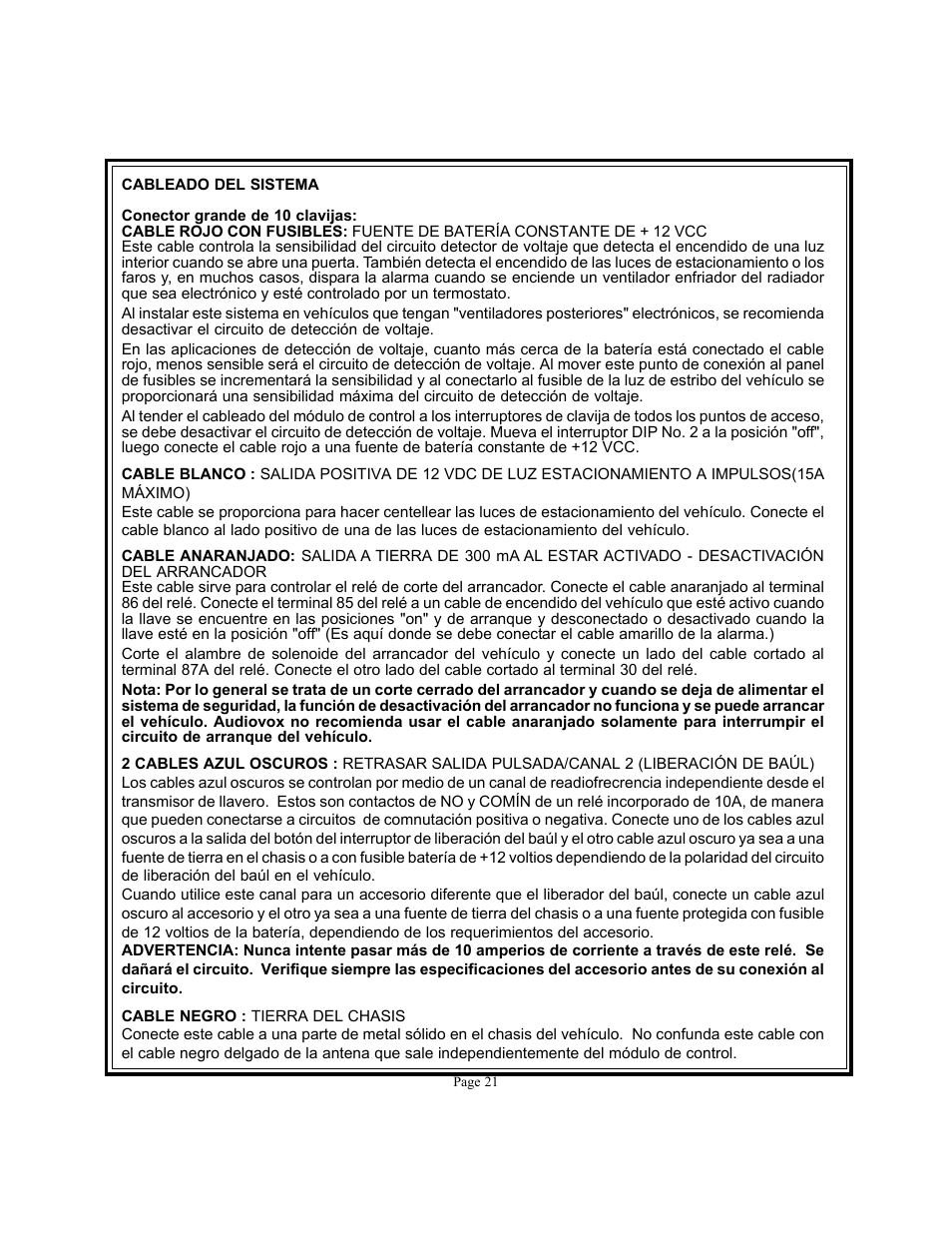 Audiovox APS 600 User Manual | Page 21 / 27