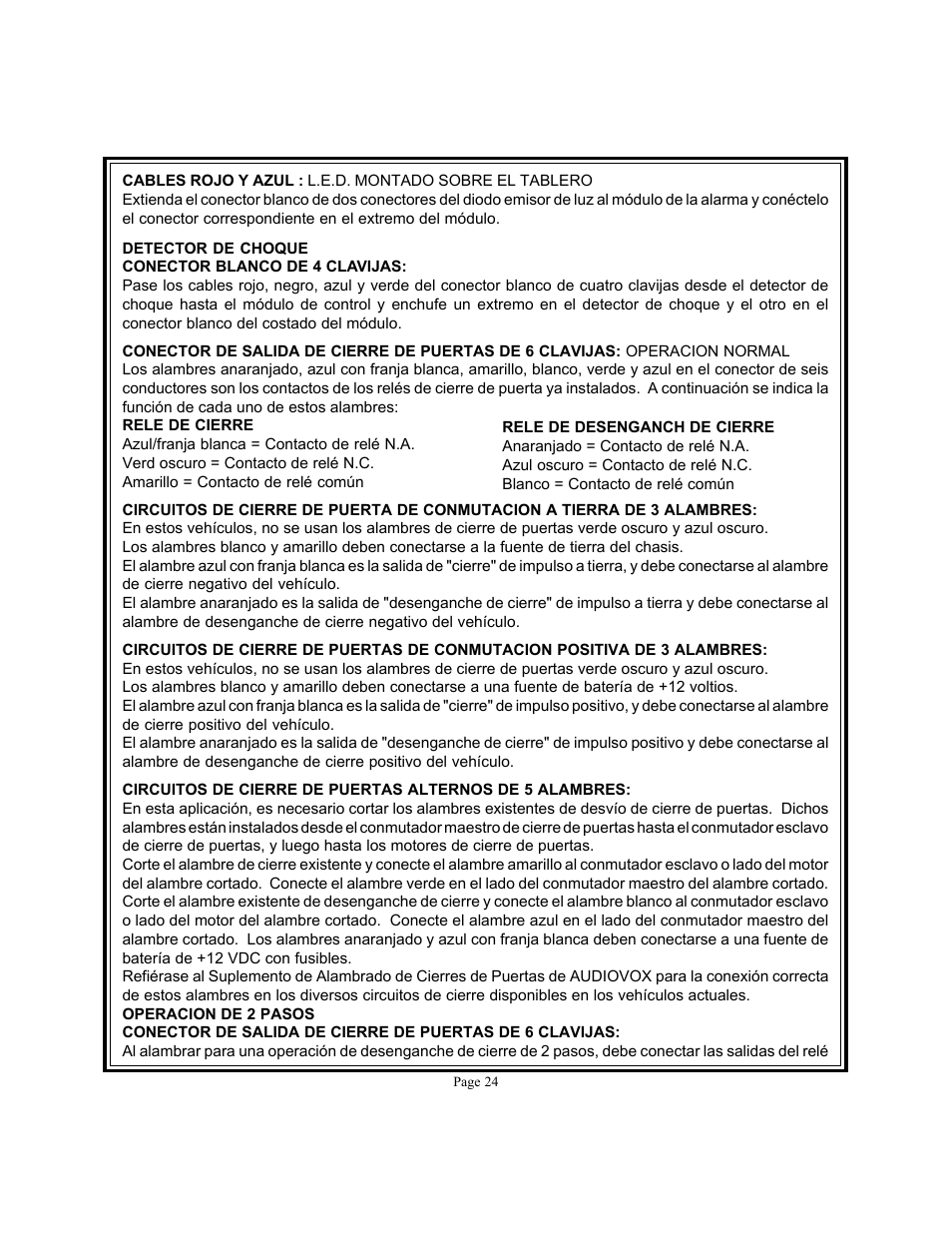 Audiovox APS 600 User Manual | Page 24 / 27