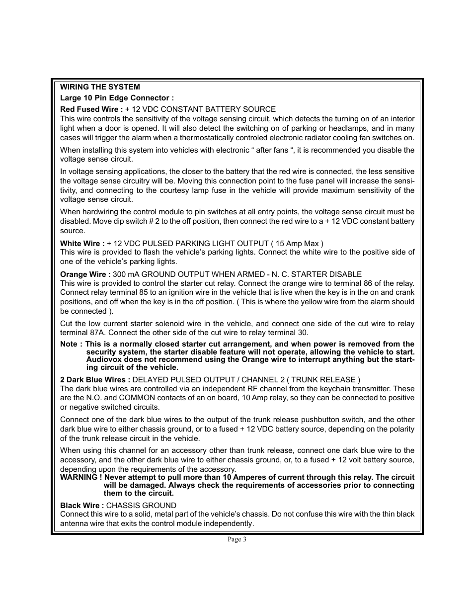 Audiovox APS 600 User Manual | Page 3 / 27
