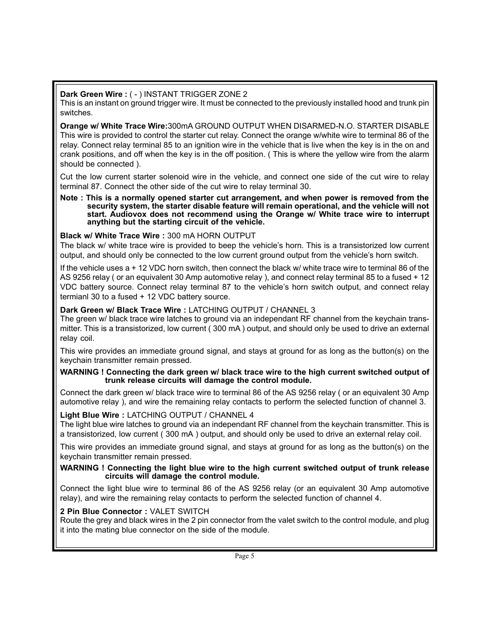 Audiovox APS 600 User Manual | Page 5 / 27