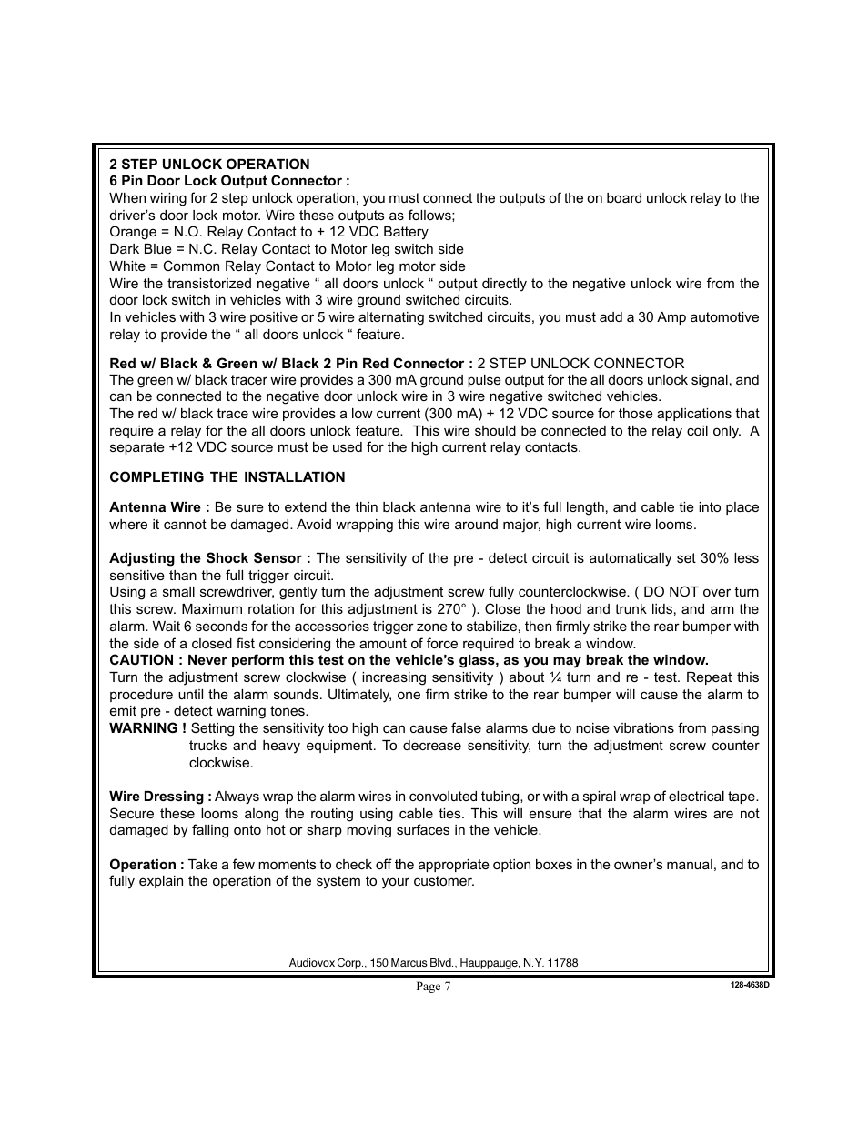 Audiovox APS 600 User Manual | Page 7 / 27