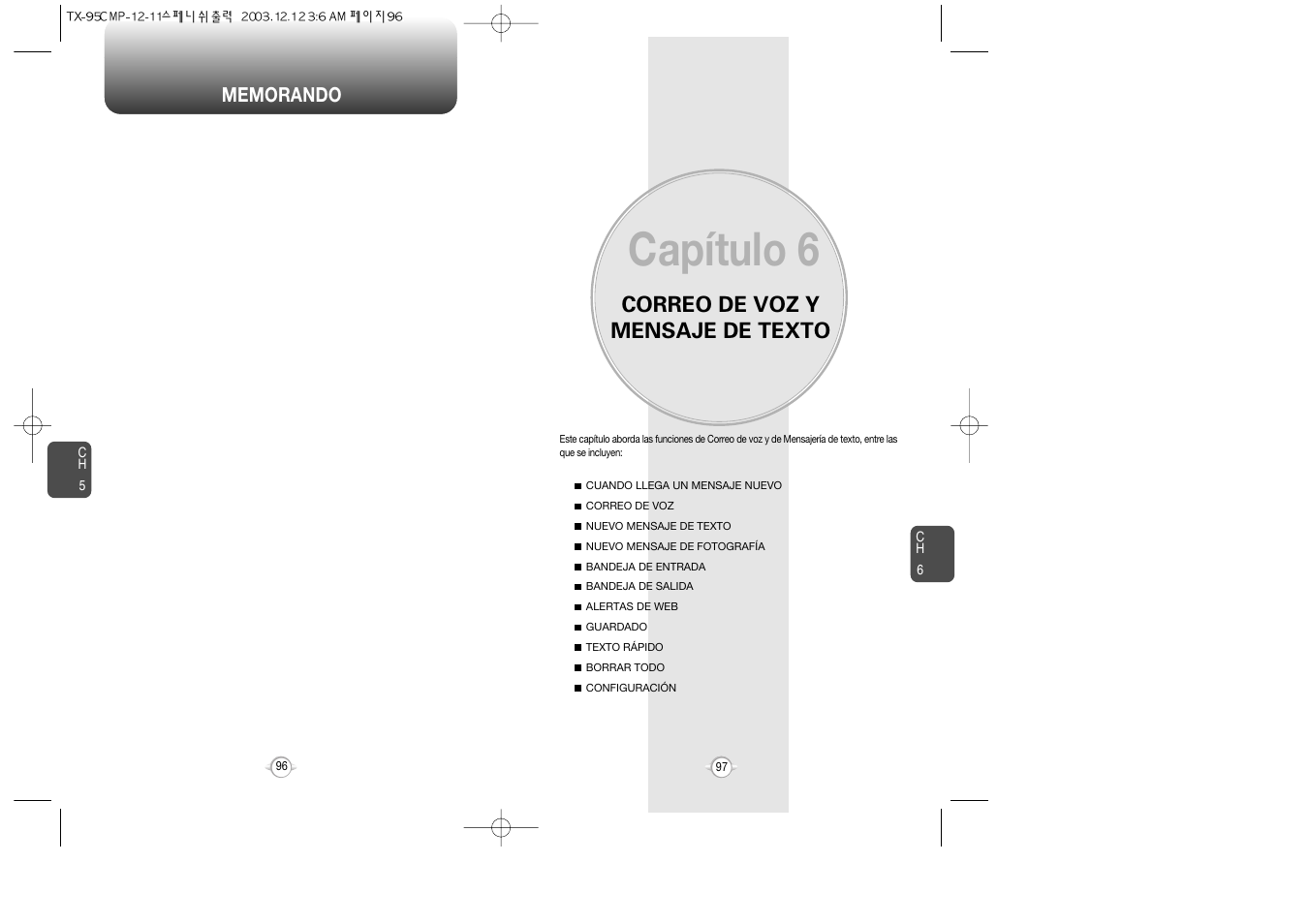 Capítulo 6, Correo de voz y mensaje de texto | Audiovox CDM-8900 User Manual | Page 118 / 137