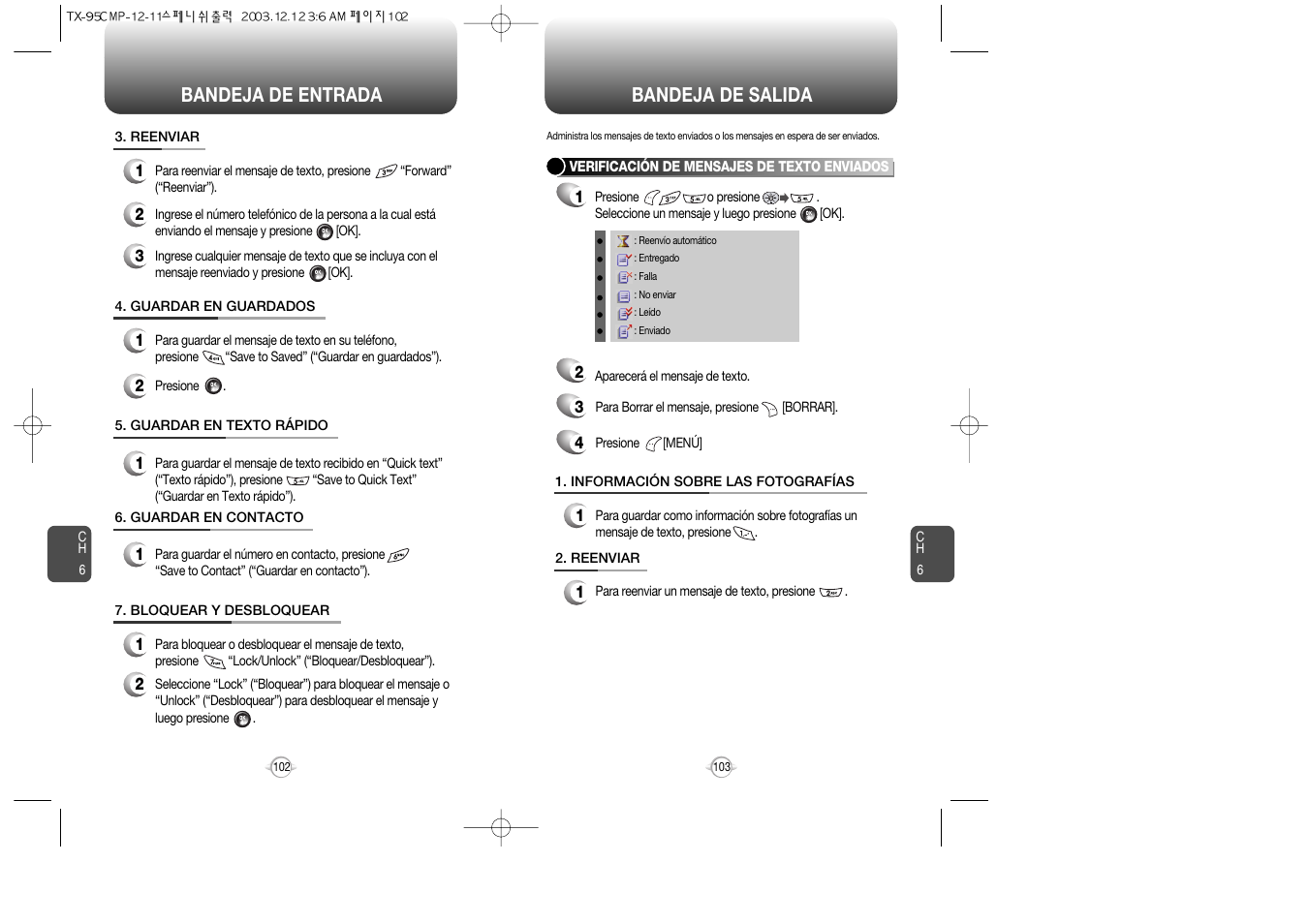 Bandeja de entrada bandeja de salida | Audiovox CDM-8900 User Manual | Page 121 / 137