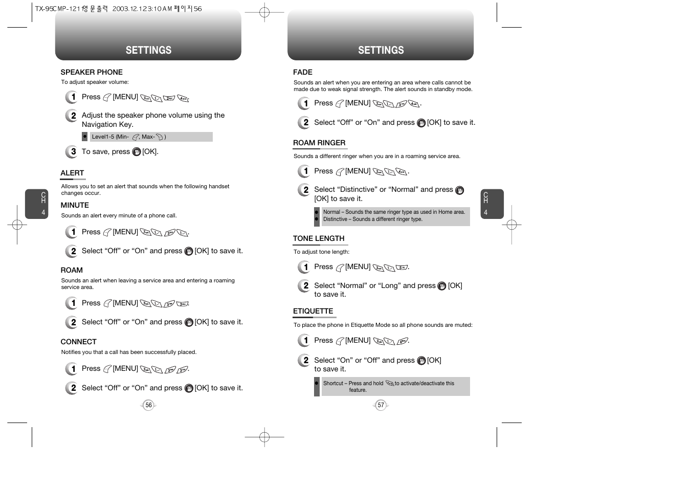 Settings | Audiovox CDM-8900 User Manual | Page 30 / 137