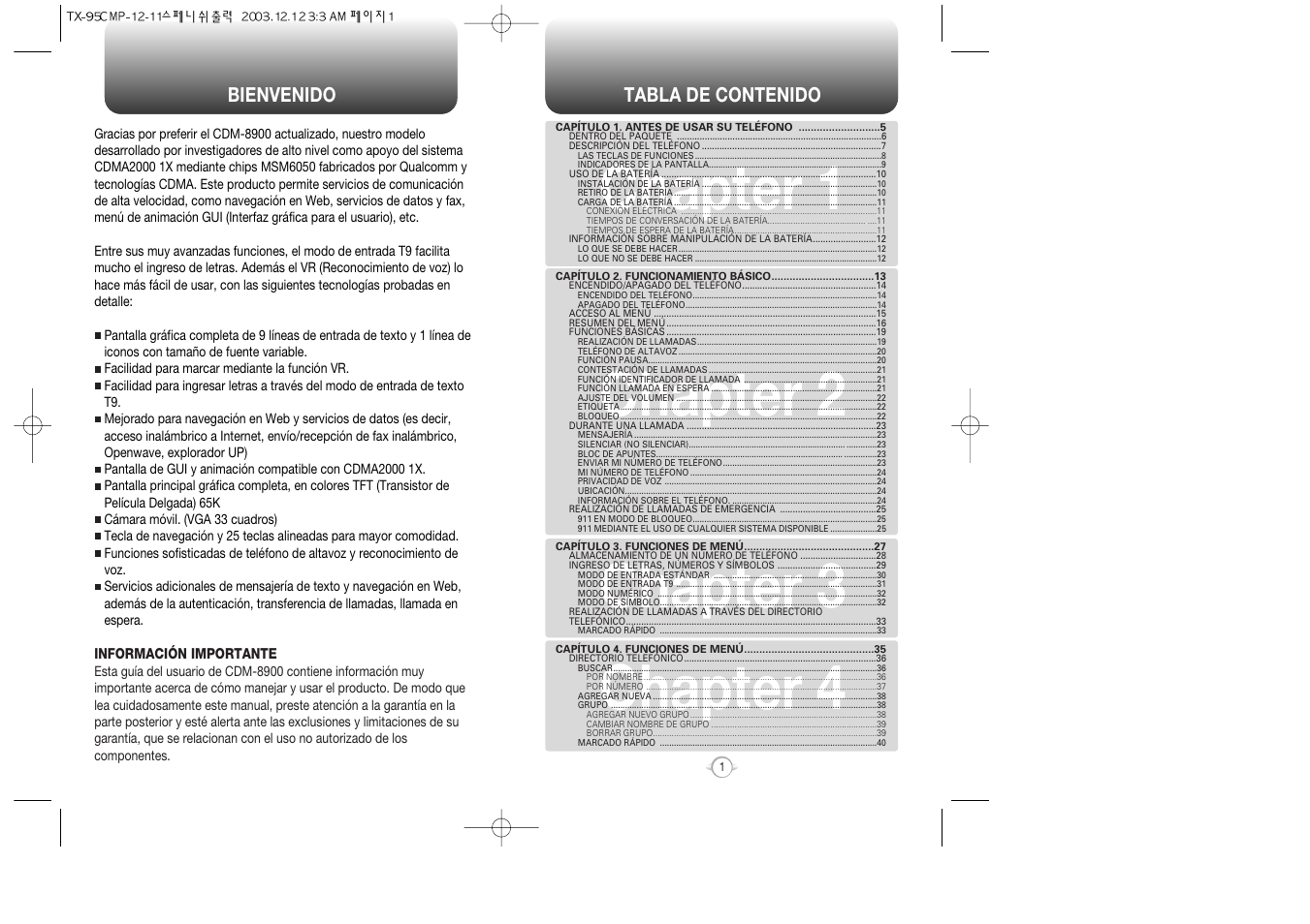 Chapter 1 chapter 2 chapter 3 chapter 4 | Audiovox CDM-8900 User Manual | Page 70 / 137