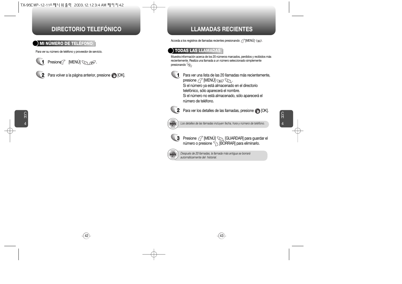 Directorio telefónico llamadas recientes | Audiovox CDM-8900 User Manual | Page 91 / 137