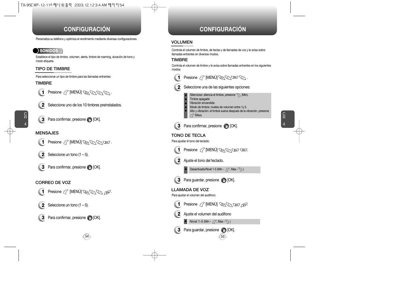 Configuración | Audiovox CDM-8900 User Manual | Page 97 / 137