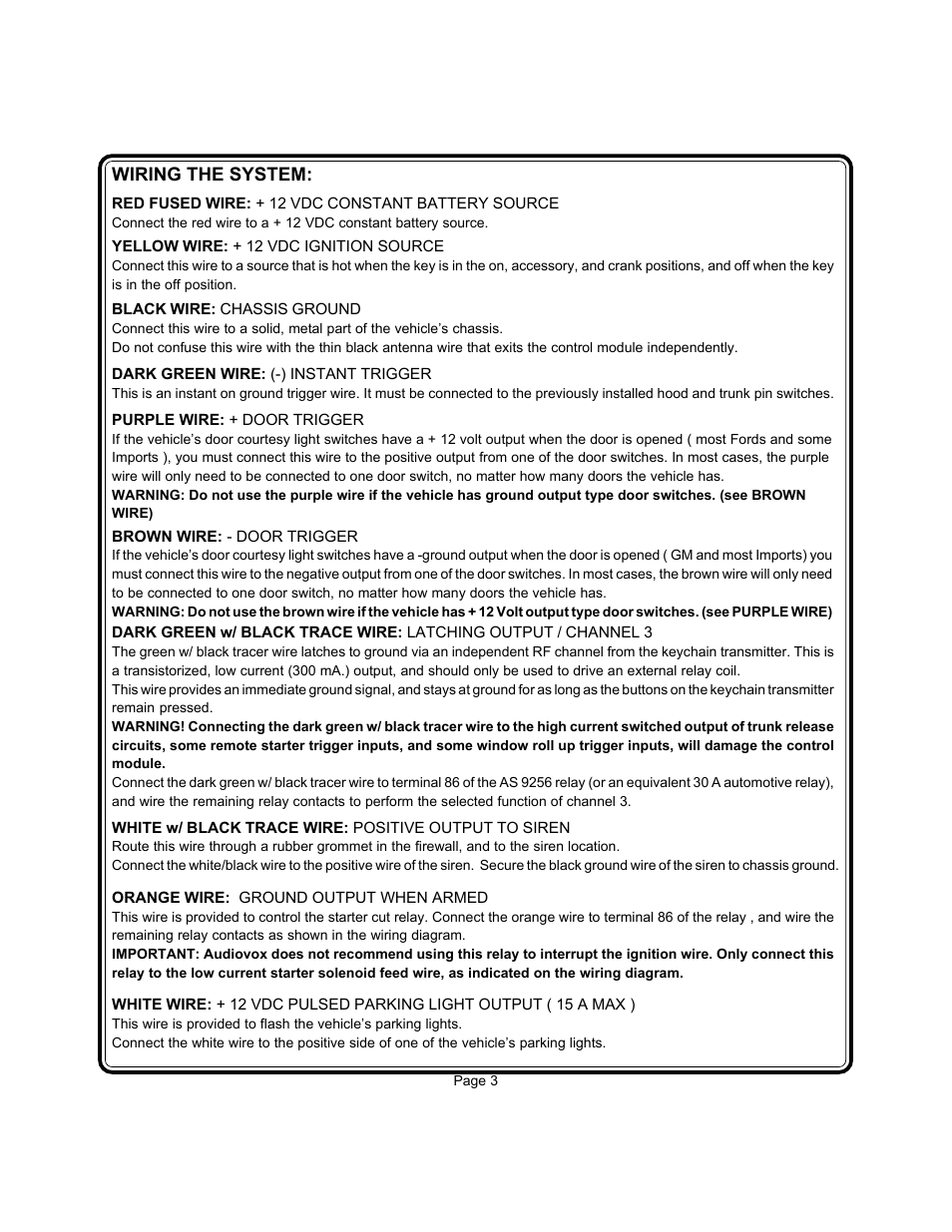 Audiovox APS-35-CL User Manual | Page 4 / 19