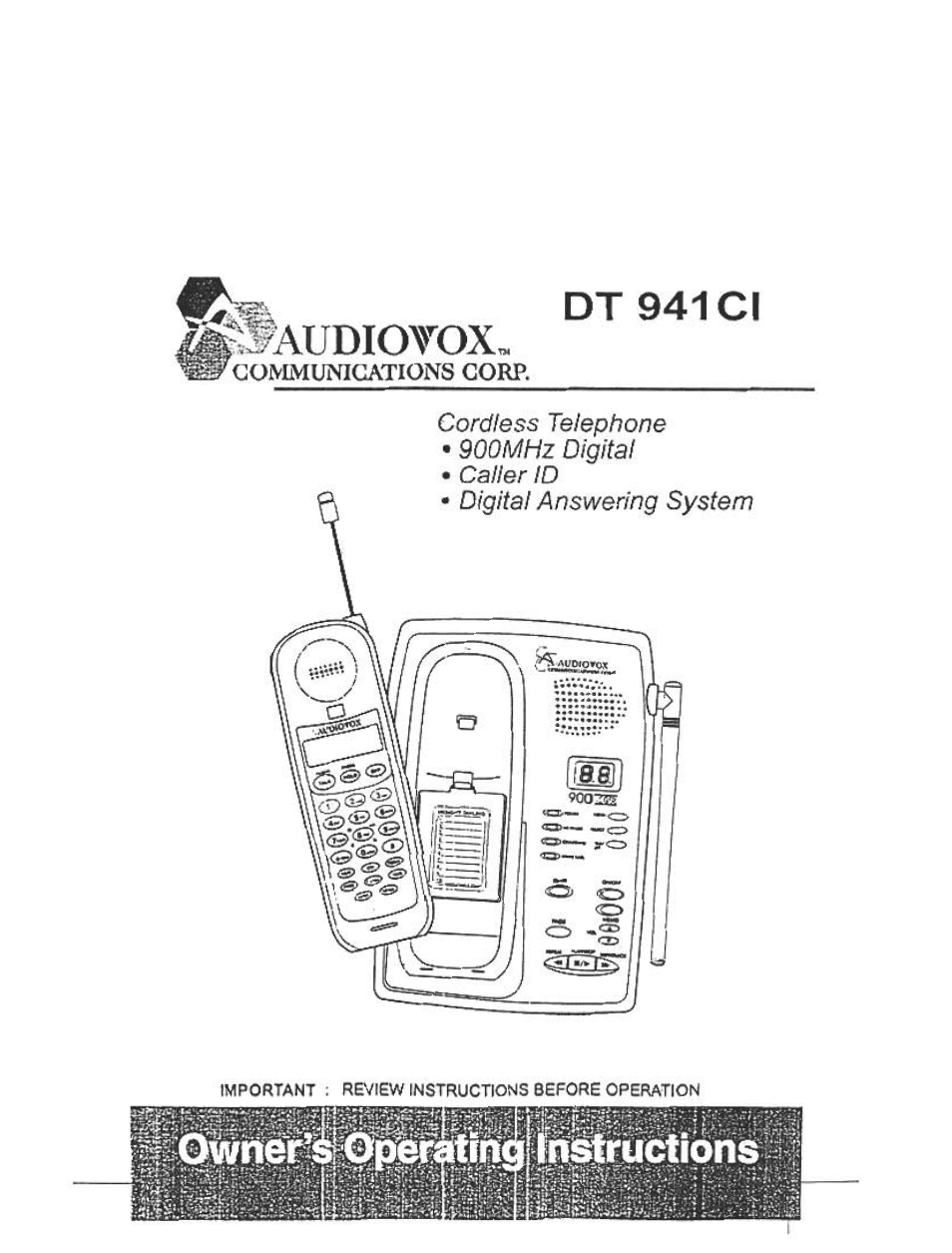 Audiovox DT 941 CI User Manual | 48 pages