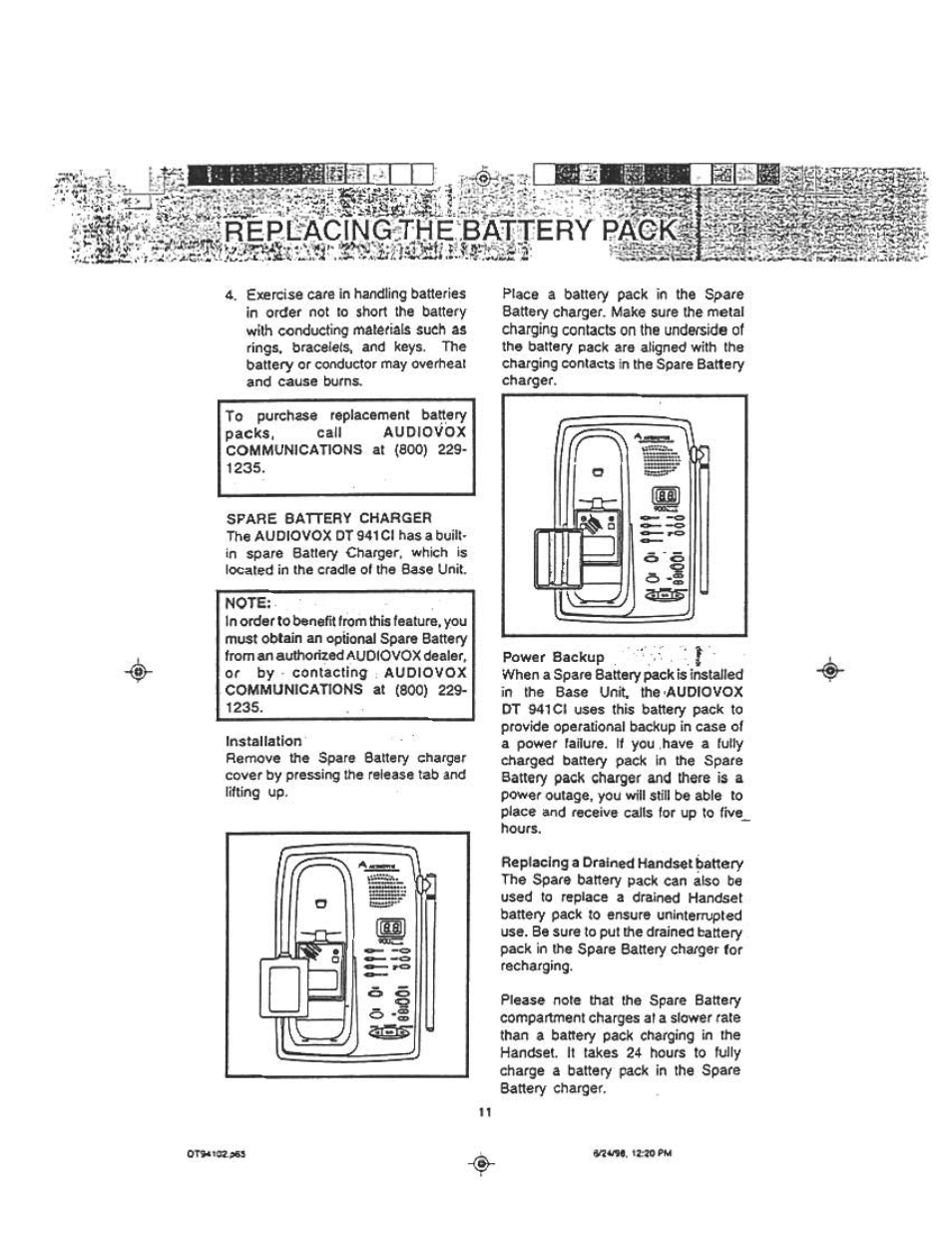 Otwiozp« 13ги ph | Audiovox DT 941 CI User Manual | Page 13 / 48