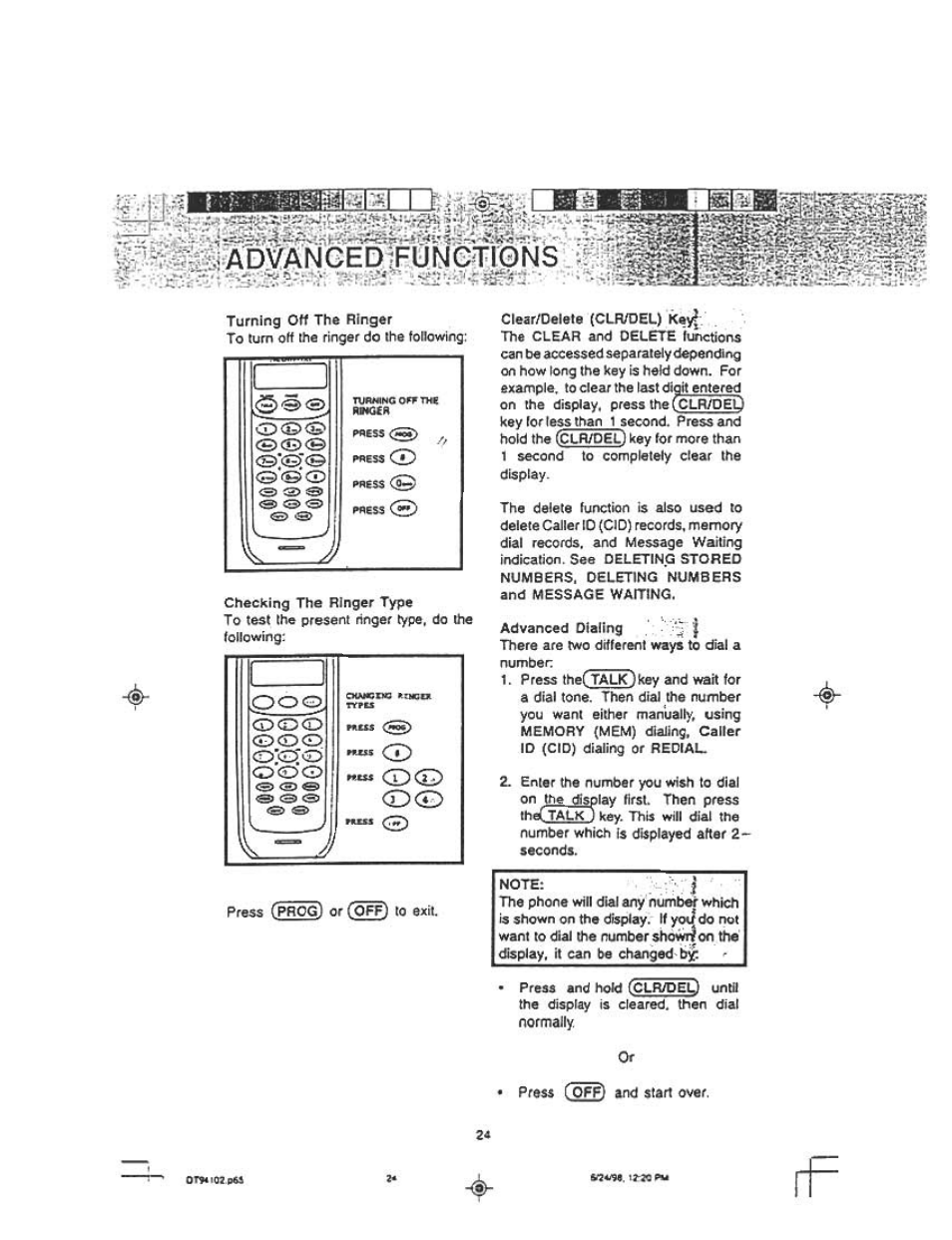 Nurnber | Audiovox DT 941 CI User Manual | Page 26 / 48