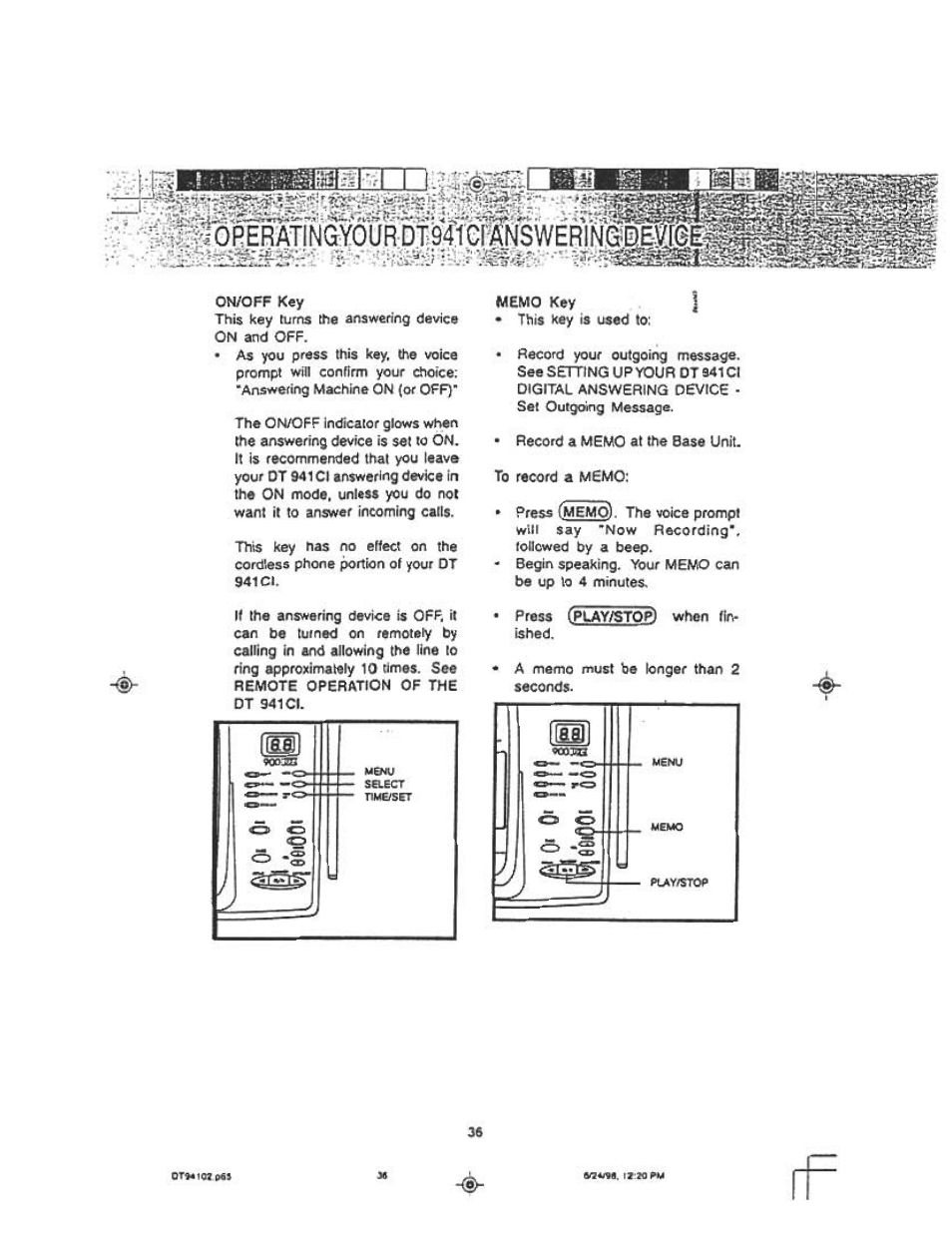 Qt^ámefii | Audiovox DT 941 CI User Manual | Page 38 / 48