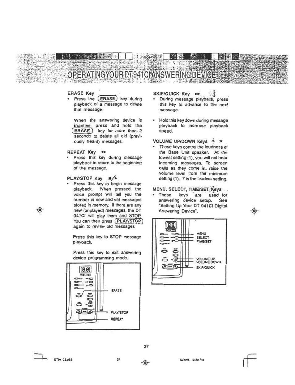 Audiovox DT 941 CI User Manual | Page 39 / 48
