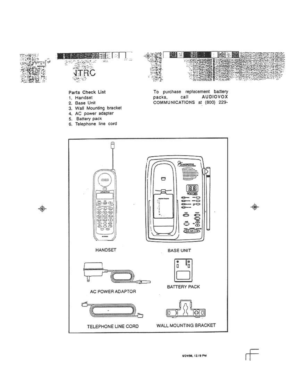 Jjrc | Audiovox DT 941 CI User Manual | Page 5 / 48