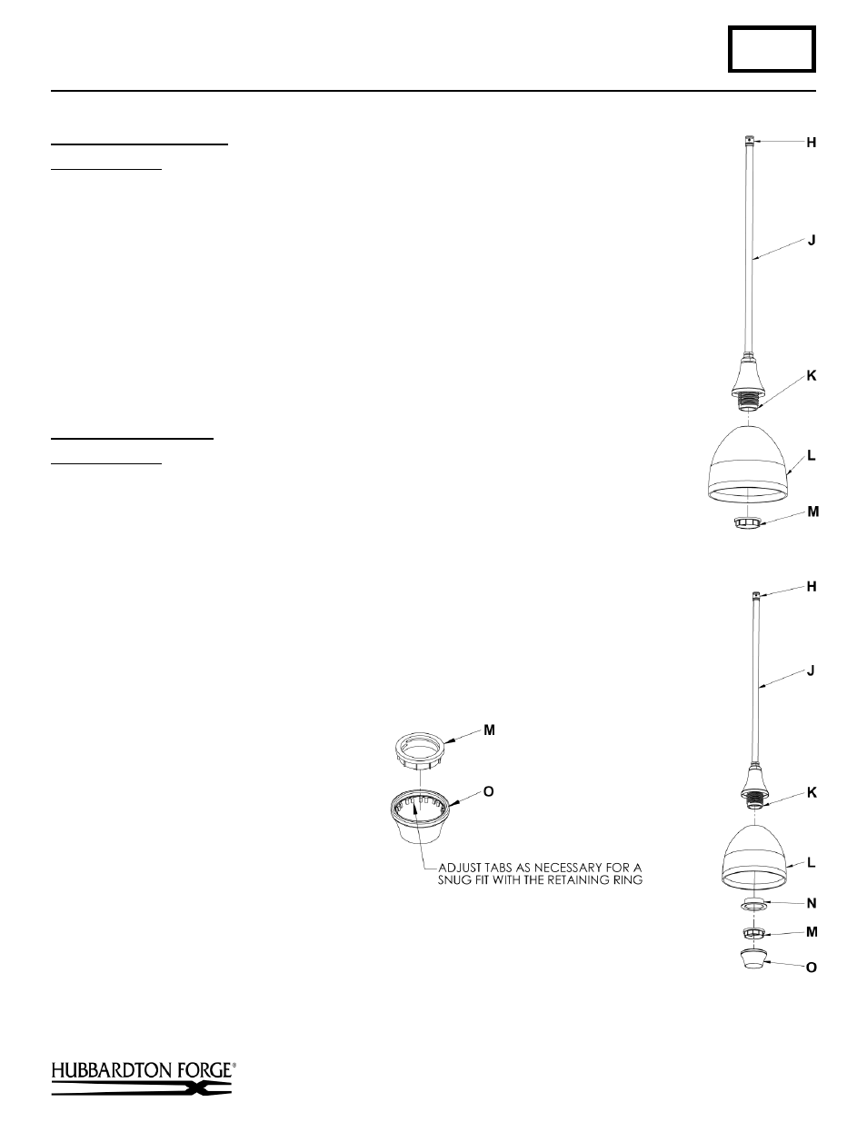 A291, Assembly & installation instructions | Hubbardton Forge 18264 User Manual | Page 2 / 2