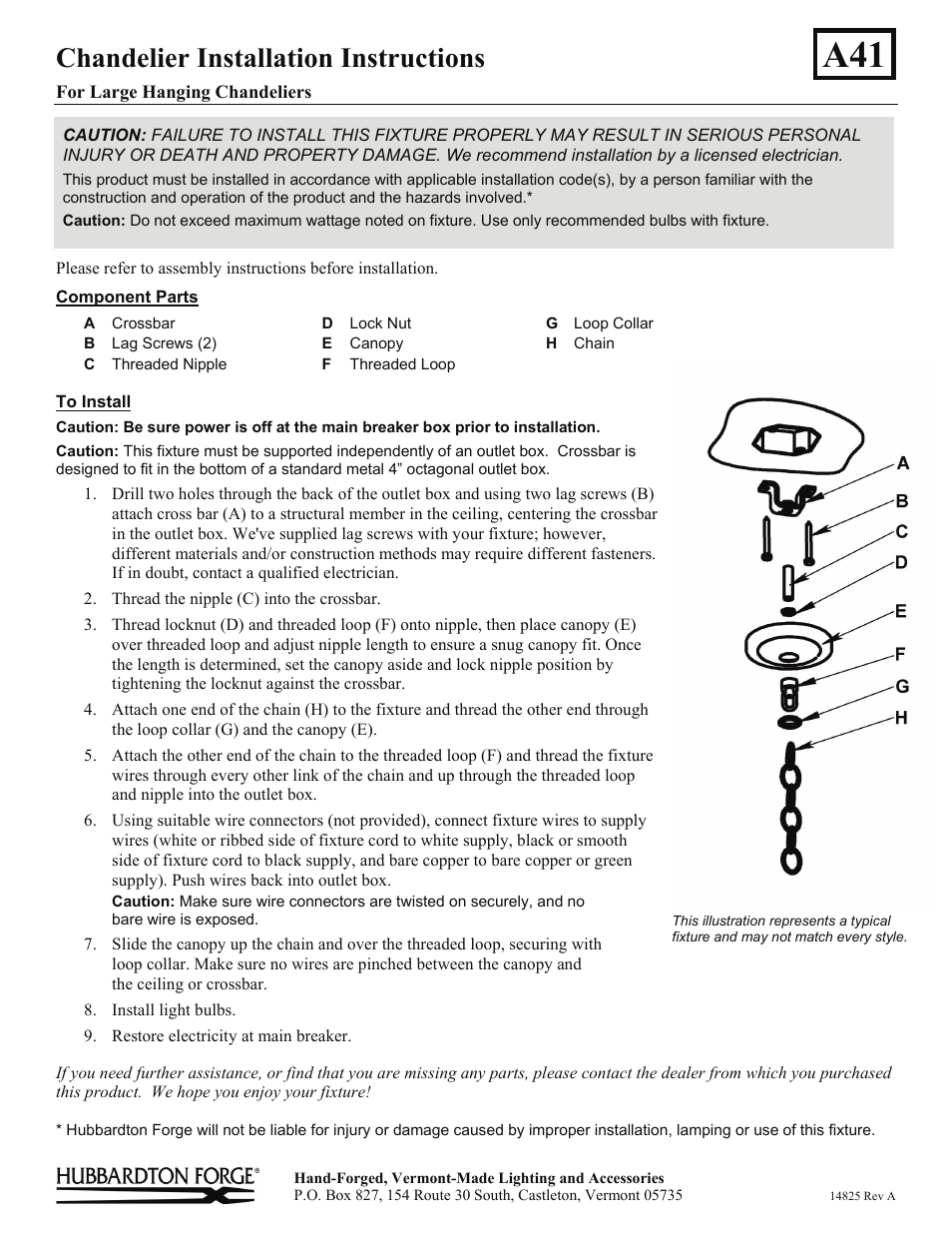Hubbardton Forge 19216615HG User Manual | 1 page