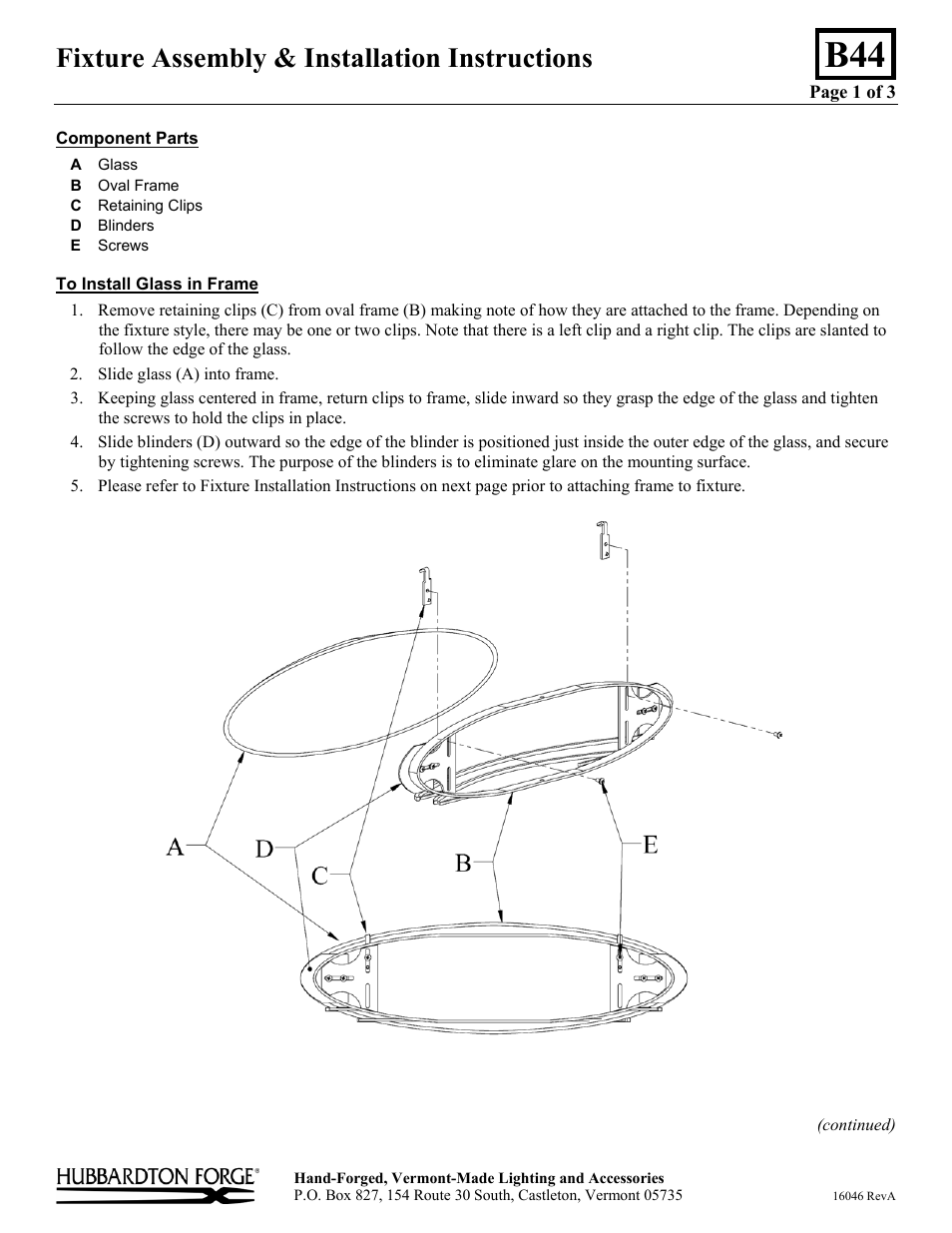 Hubbardton Forge 206032 User Manual | 3 pages