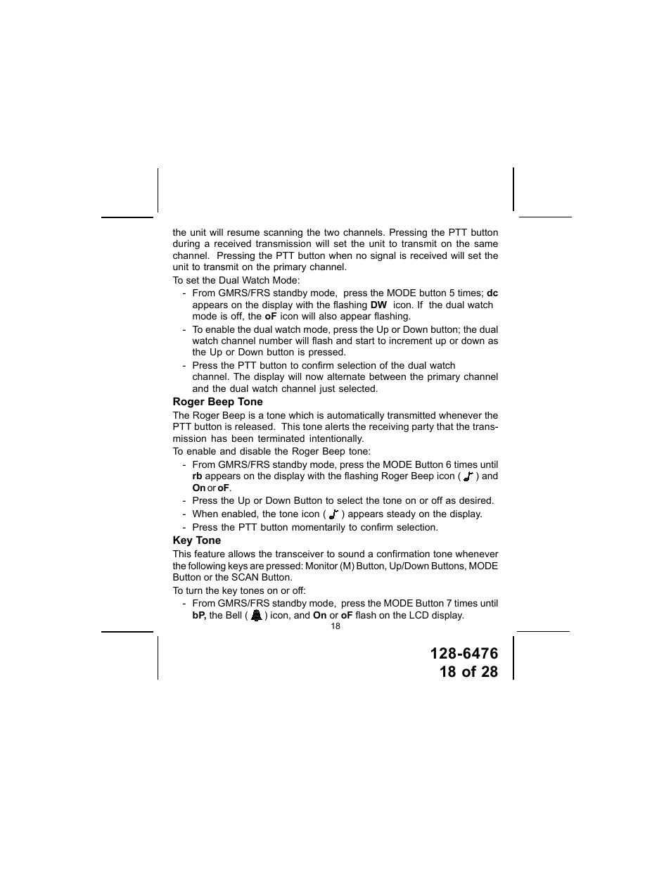 Audiovox GMRS-3000PK User Manual | Page 18 / 28