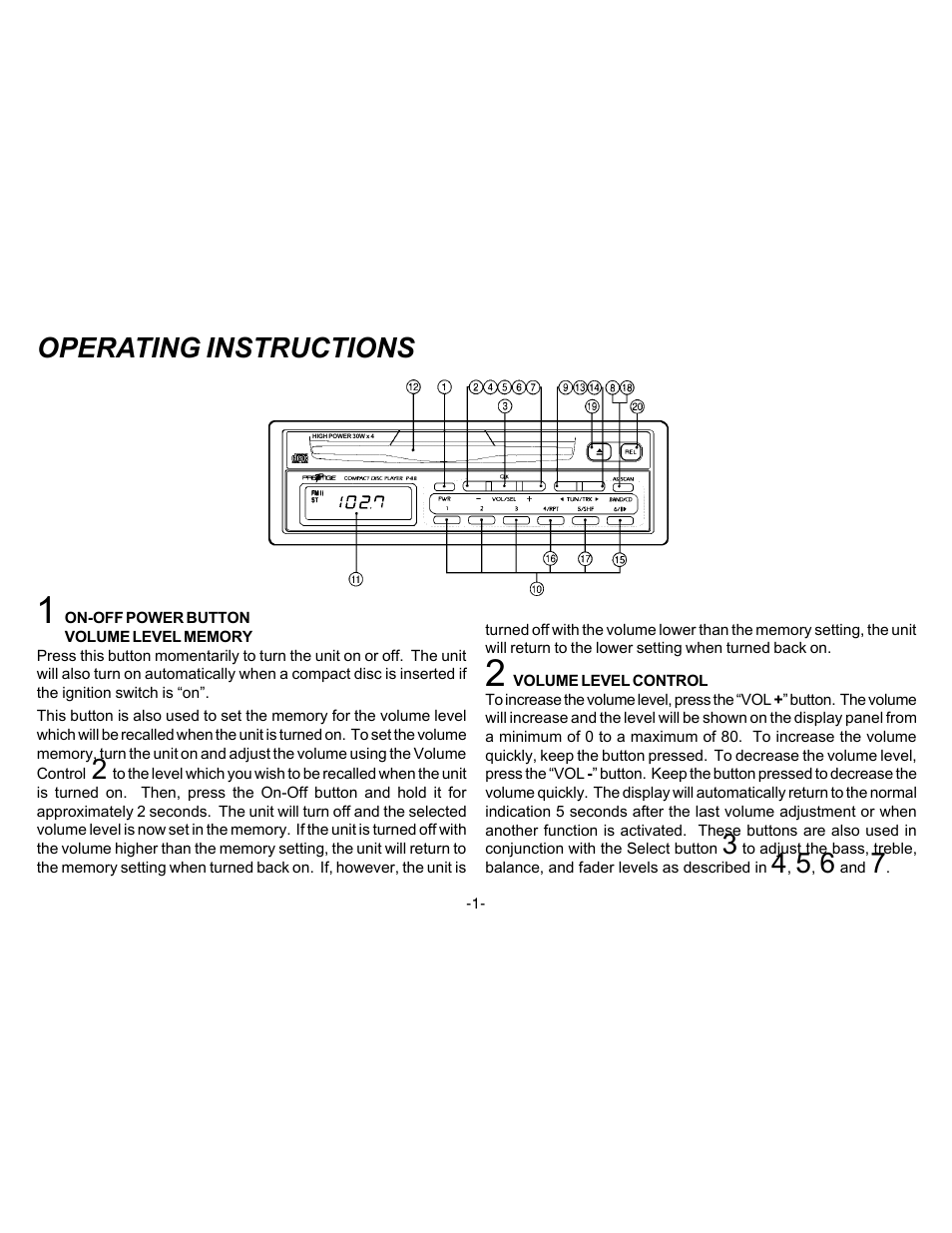 Operating instructions | Audiovox P-88 User Manual | Page 2 / 32