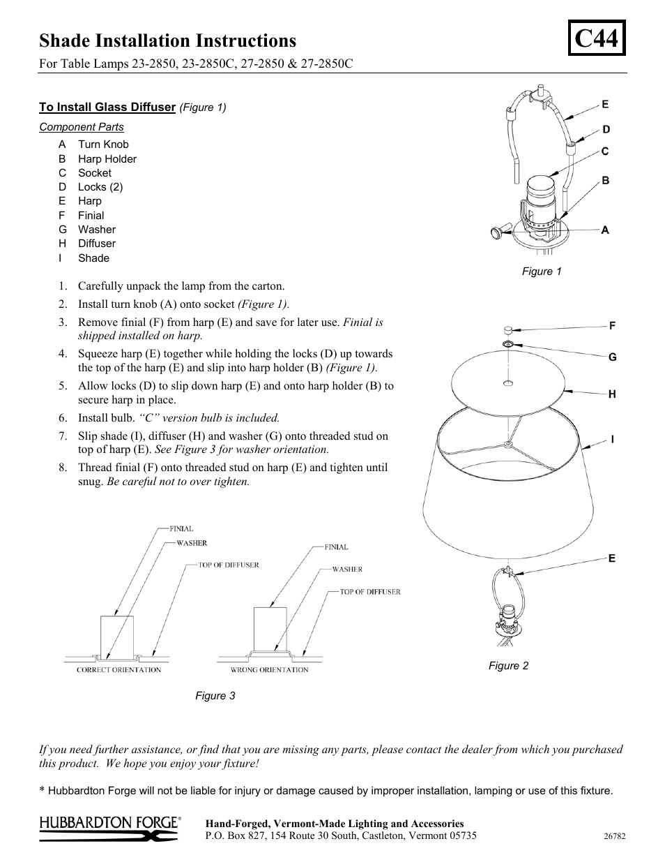 Hubbardton Forge 232850 User Manual | 1 page