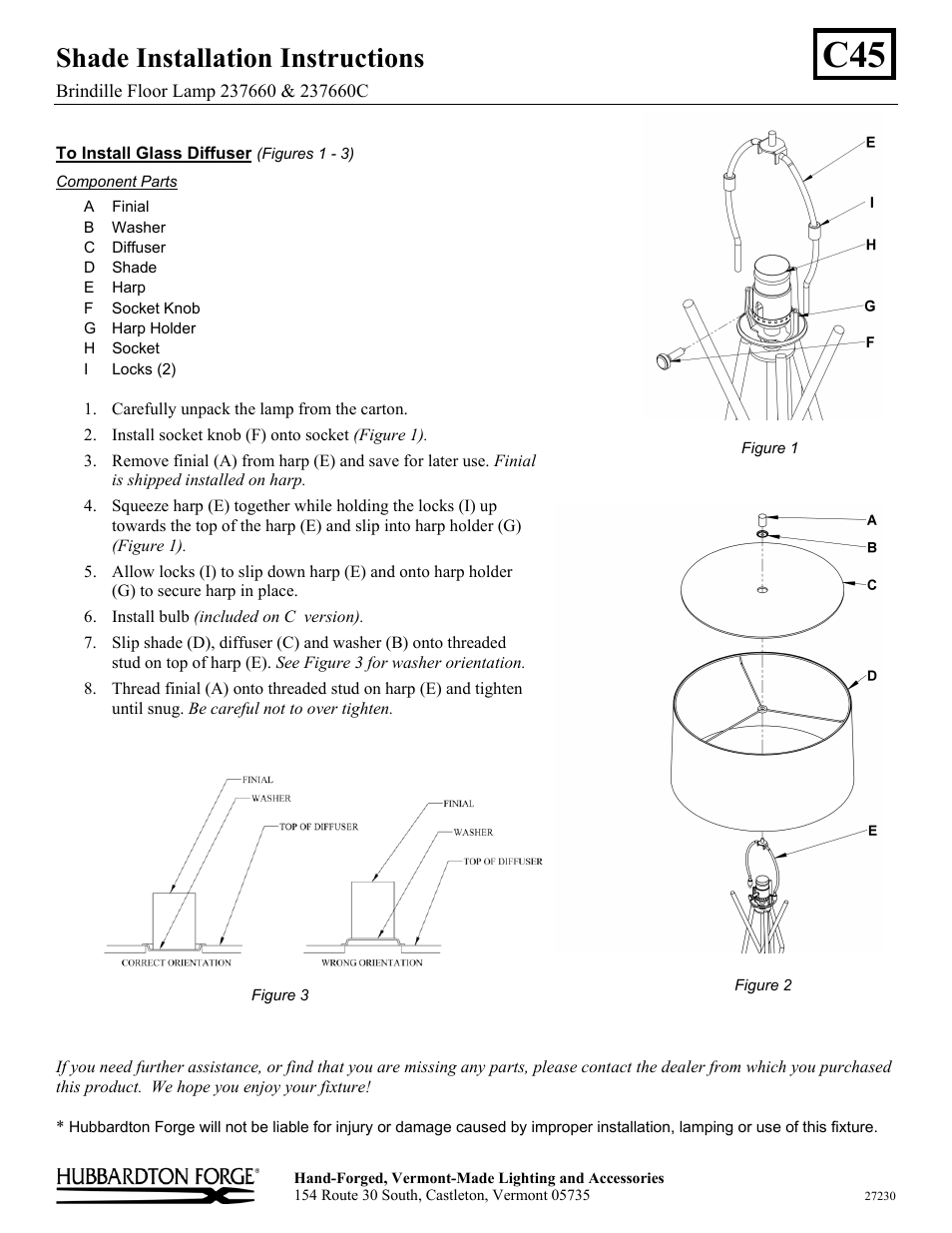 Hubbardton Forge 237660 User Manual | 1 page