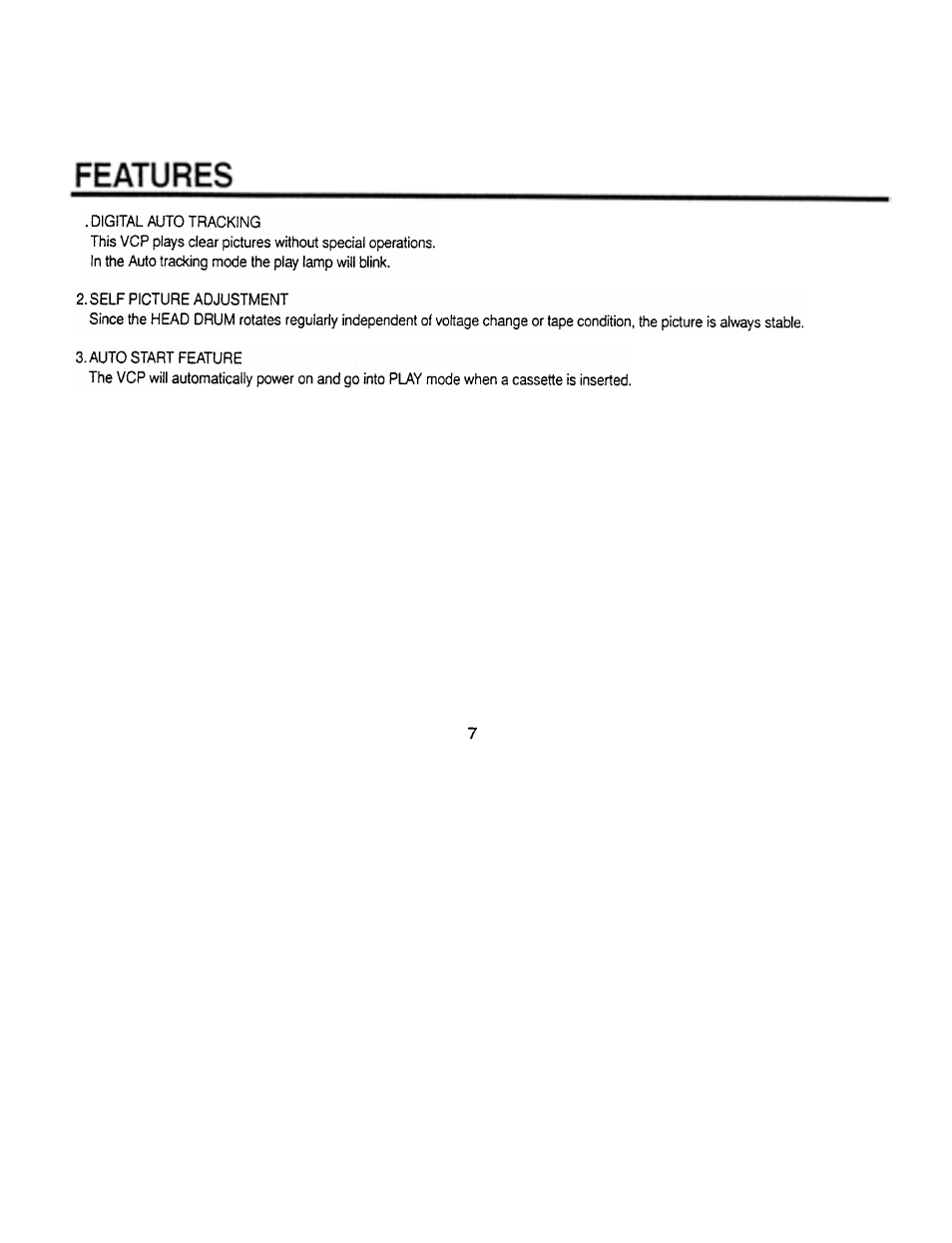 Features | Audiovox AVP7000 User Manual | Page 10 / 29
